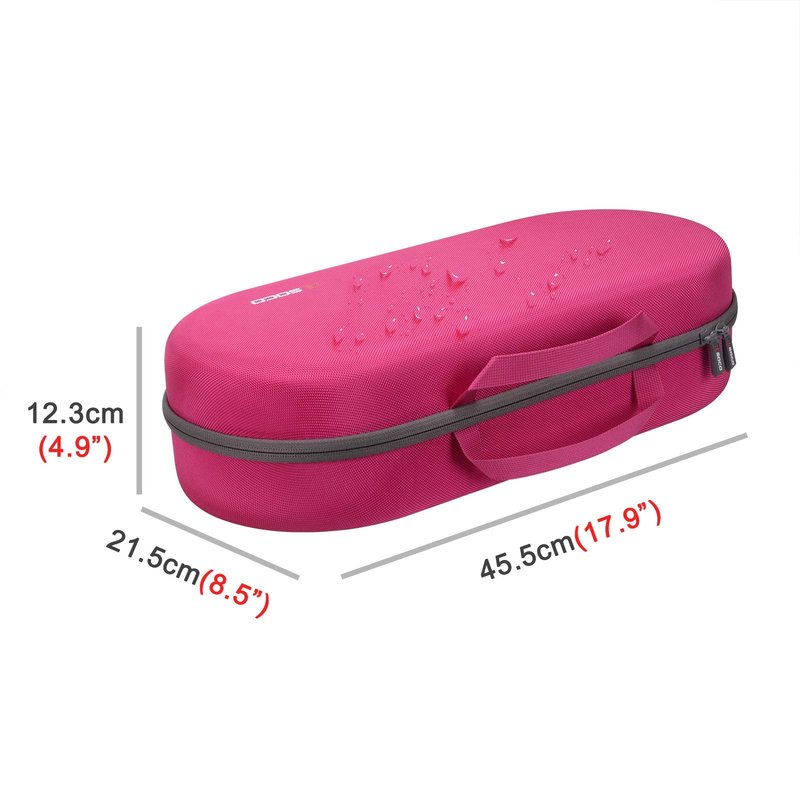 RLSOCO Hard Case for Dyson Airwrap Complete Long/Complete Styler HS08 HS05 HS01,NOT for Dyson Airwrap i.d. - Fits 4pcs Long Barrels or Short Barrels - Pink (Case Only,Hair Styler is not Included)