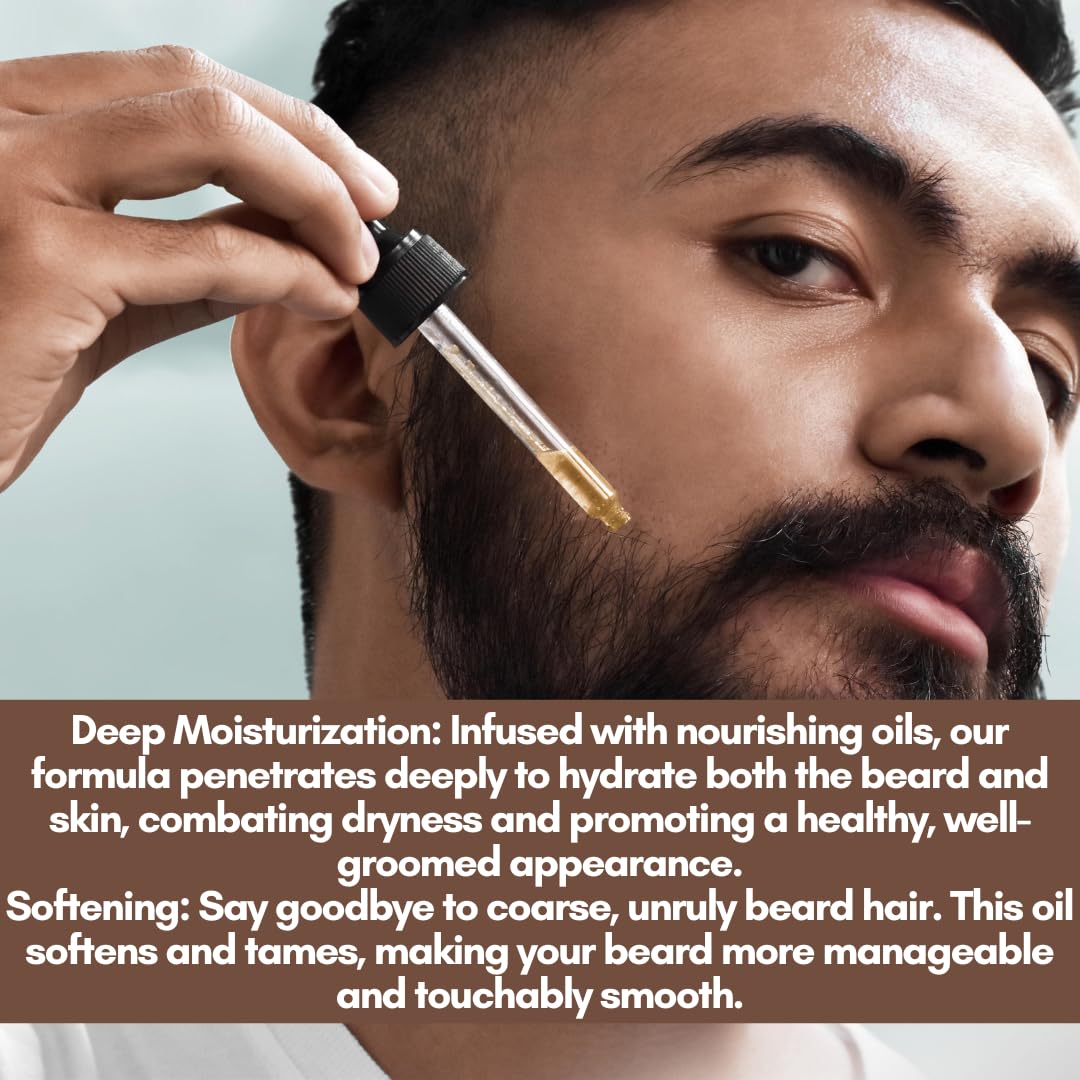 The Blush Spot - Men's Beard Body Balls Oil - Men's triple threat Oil - All-Natural - Softens, Strengthens, and Nourishes Hair & Skin 1 oz