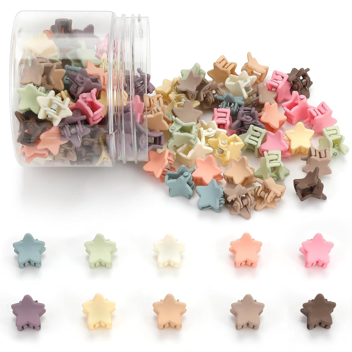 Mini Flower Hair Clips - Cute Baby Claw Clips for Toddlers | 100 Pcs Hair Accessories