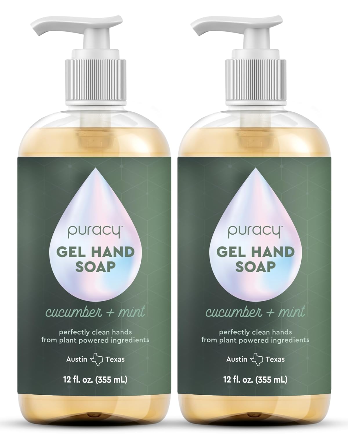 Puracy Organic Hand Soap - Moisturizing Natural Gel for Soft Skin | Cucumber & Mint, 12 fl. oz.
