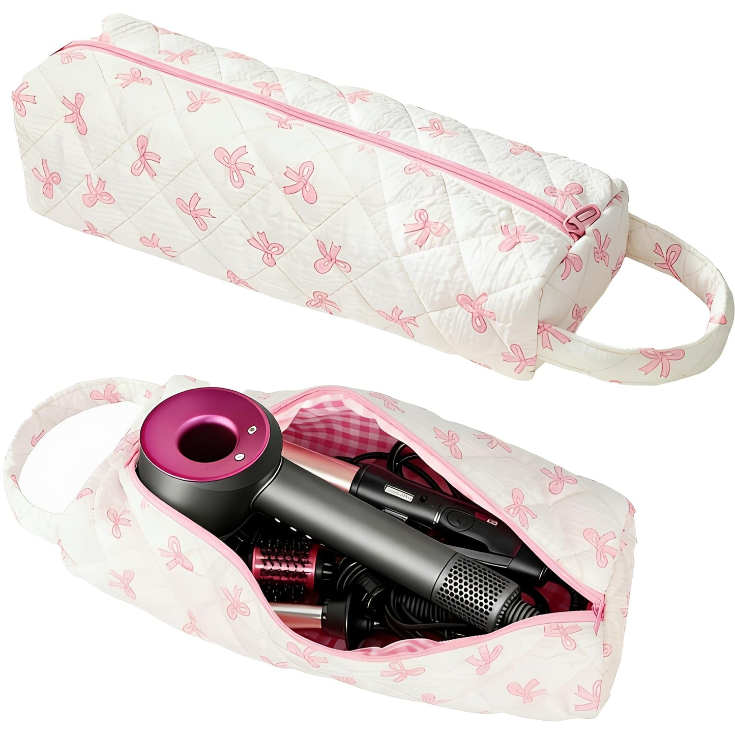 VBWEOI Hair Tools Organizer Bag, Portable Hair Tools Travel Bag for Curling Irons, Flat Irons, Hair Dryers and Styling Tools, Haircare Accessories Travel Essentials