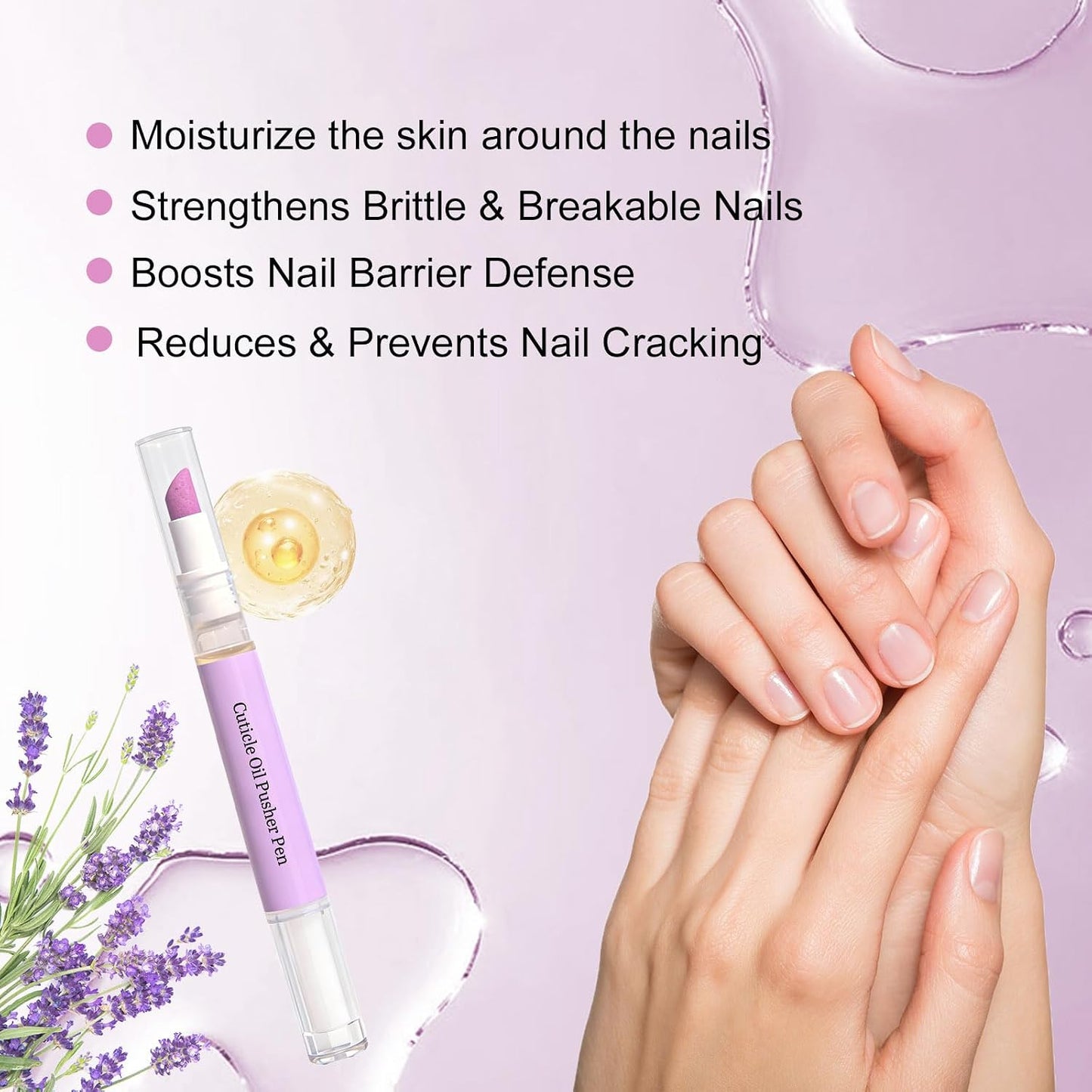 Ceramic Cuticle Pusher Oil Pen - Nourishing Cuticle Remover for Dry & Damaged Nails | 2ml