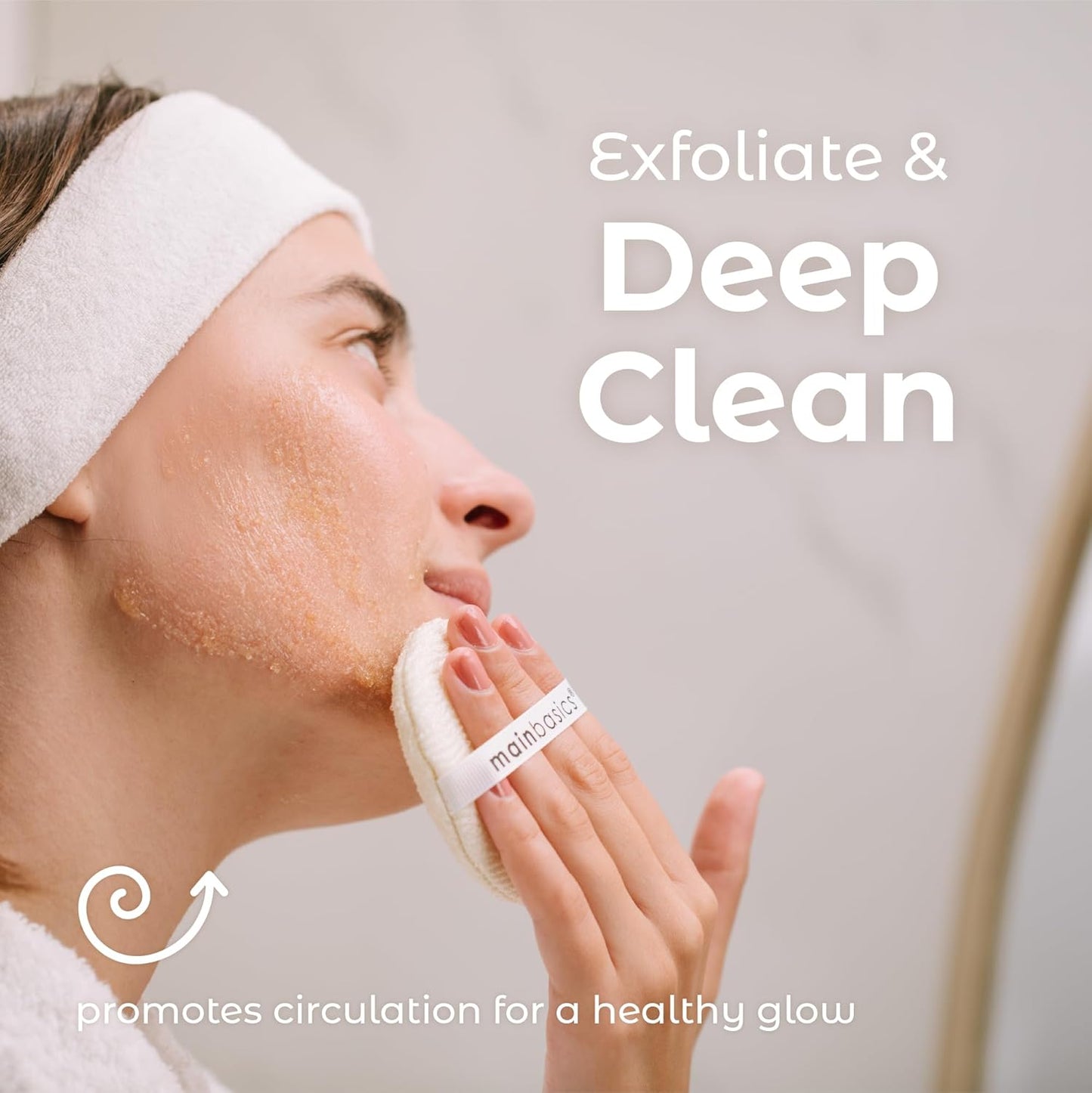 Exfoliating Face Scrubber Pads - 4-Pack Cleansing & Buffing Sponges for Smooth Skin