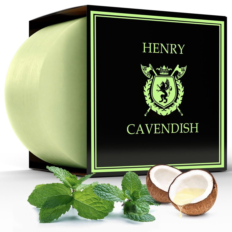 Henry Cavendish Eucalyptus Mint Shaving Soap with Shea Butter & Coconut Oil. Long Lasting 4 oz Puck Refill. Himalaya Fragrance. All Natural. Rich Lather, Smooth Shave. For Ladies and Gentlemen.