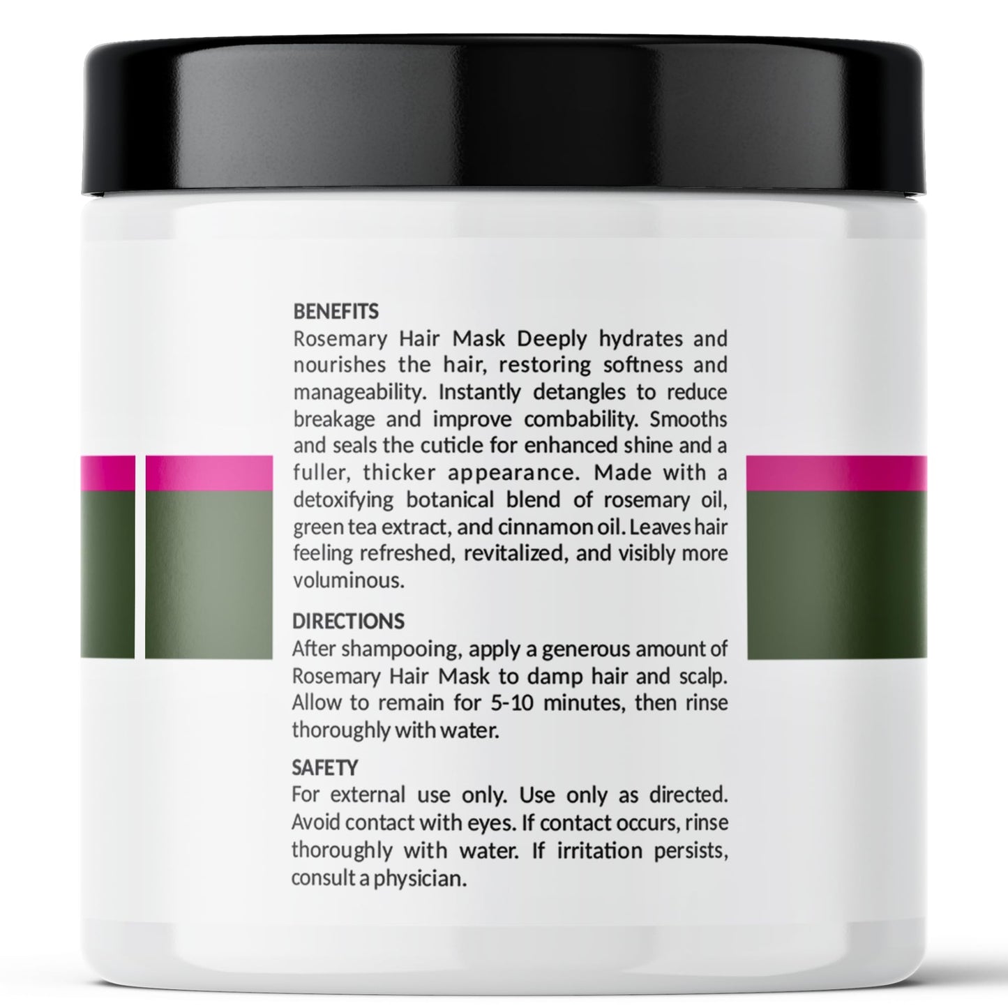 EDENIKA BOTANICALS Rosemary Hair Mask with Rosemary Oil & Biotin, Deep Conditioning Hair Treatment, Helps Strengthen Hair, Hydrates & Moisturizes, Supports Thicker-Looking Hair, Sulfate-Free