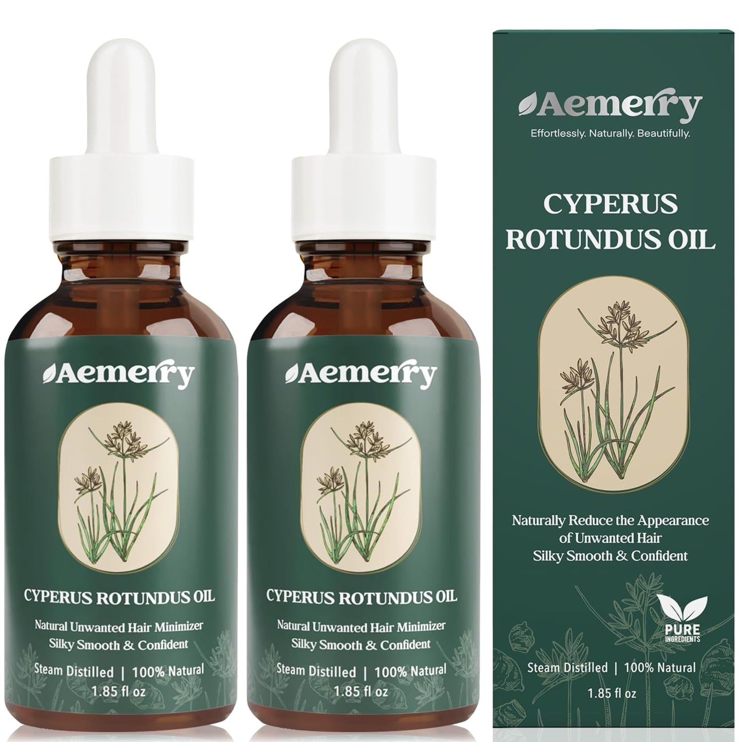 Cyperus Rotundus Oil for Hair Removal - Natural Soothing Formula | Hydrates & Smooths Skin, 55 ml