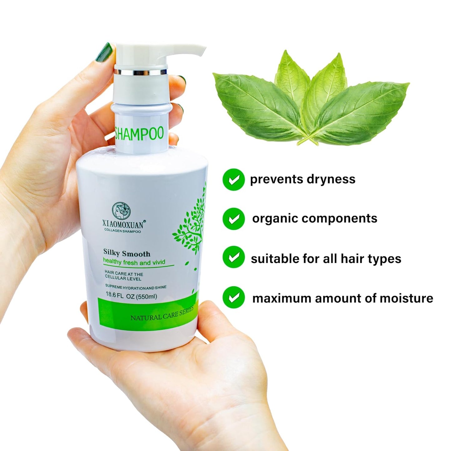 Organic Tea Tree Shampoo & Conditioner Set | Paraben & Sulfate-Free, SLS-Free Hair Care, Spa Kit