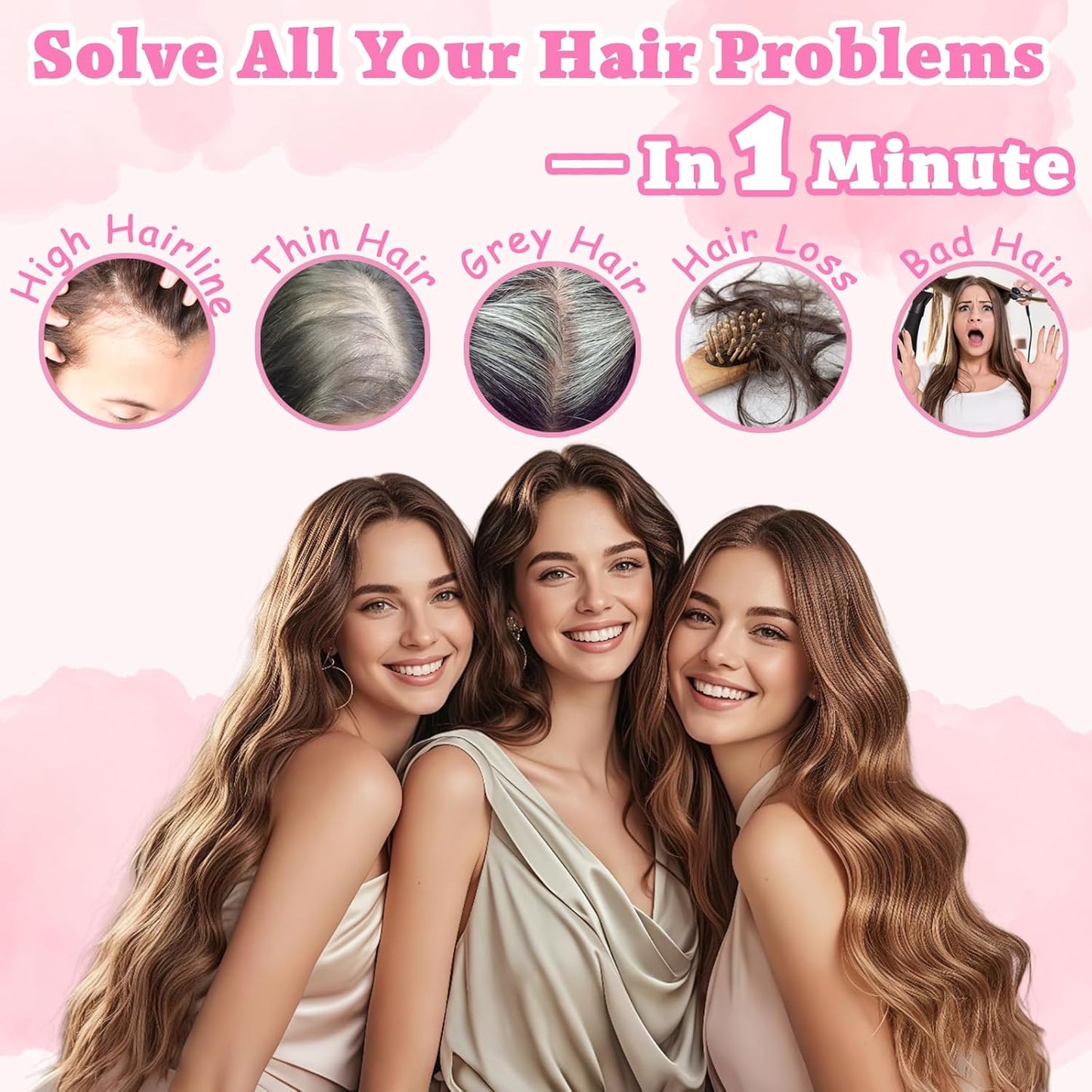 Hair Toppers for Women - 20 Inch Hand-Tied Breathable Clip-In Curly Wiglets | Dark Brown, Lightweight for Thinning Hair