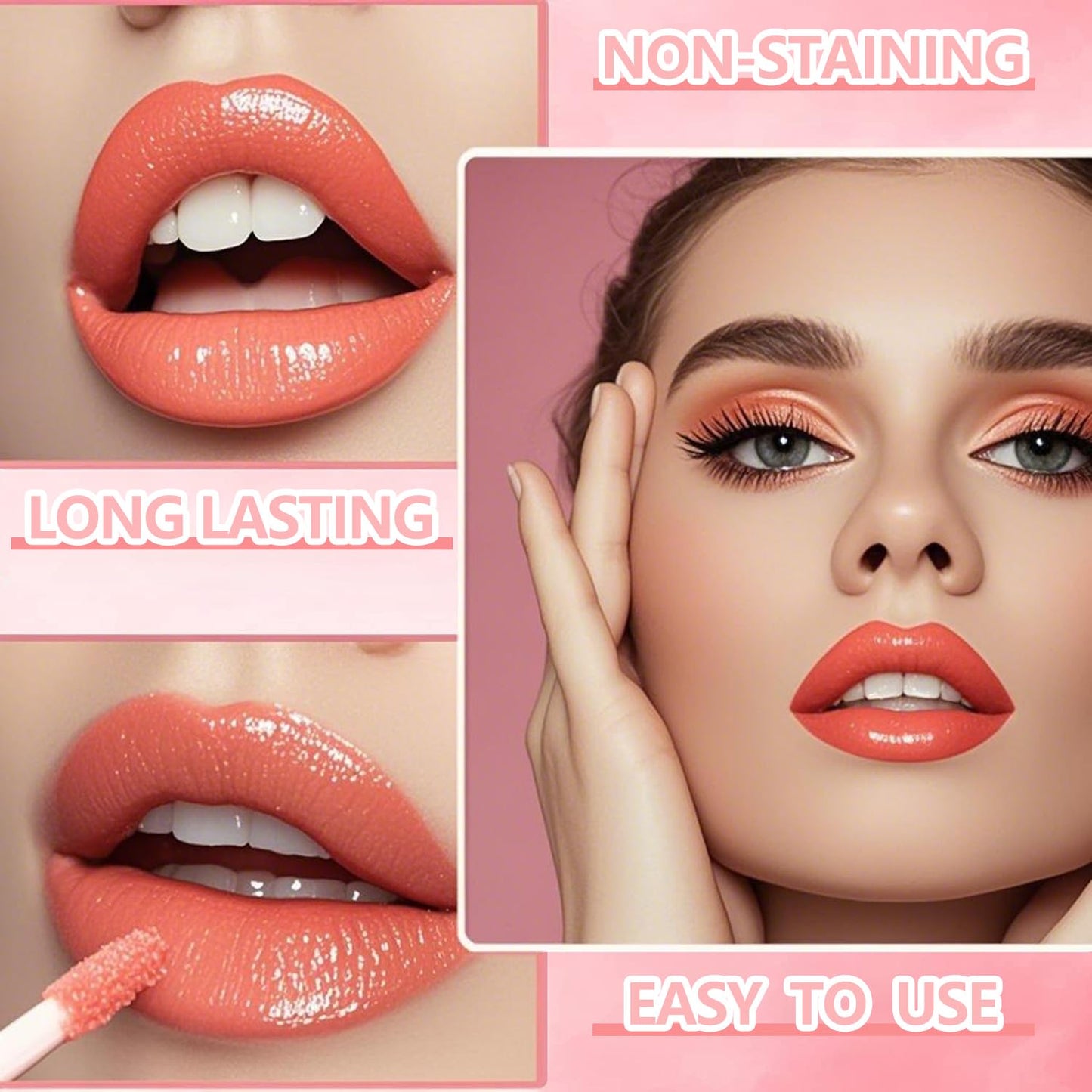 Eakroo 6 Colors Lemon Lip Tint Stain, Lip Stain Long Lasting Waterproof, Korean Lip Gloss, Lip Liner Stain, Cute Stuff, Cute Things, Make Up, Makeup Kit, Non-Stick Cup, High Pigment, Vivid Color