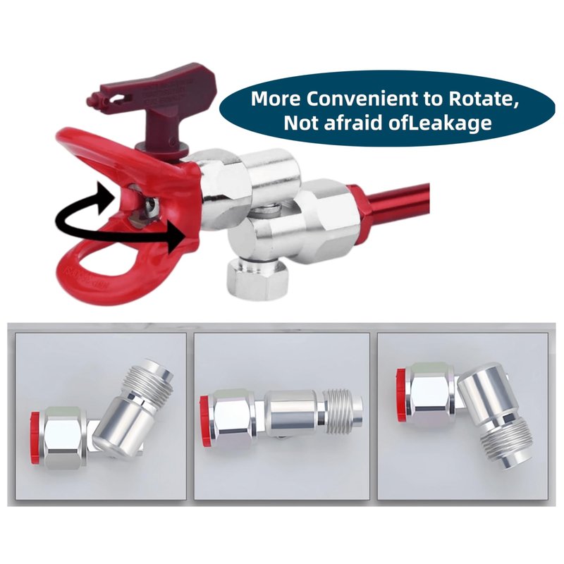 3 Pack 235486 7/8" Airless Spray Gun Swivel Joint |180° Rotation | Compatible with Graco/Wagner/Titan Sprayers,High Pressure, Leak Resistant, and Adjustable,3600PSI Maximum Working Pressure
