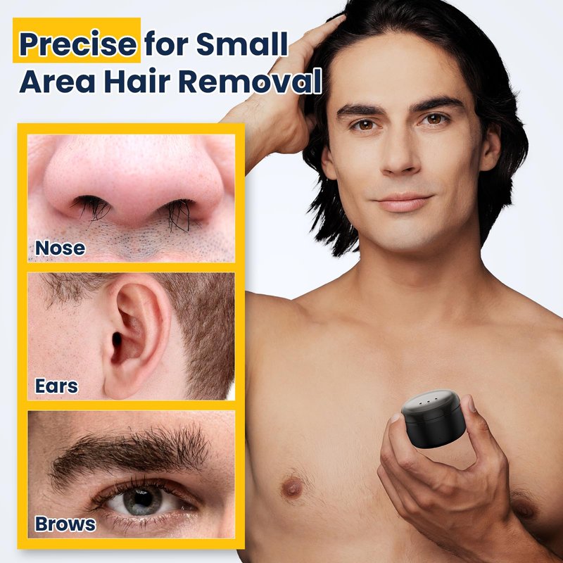 Nose Wax Kit: Nose Hair Wax Kit with USB Fast Heat & Smart Temp, Painless Nose Ear Hair Removal for Women & Men, 100g Hard Wax Beads, 30 Applicator Sticks for Eyebrow, Lip & Facial Hair, Travel Size