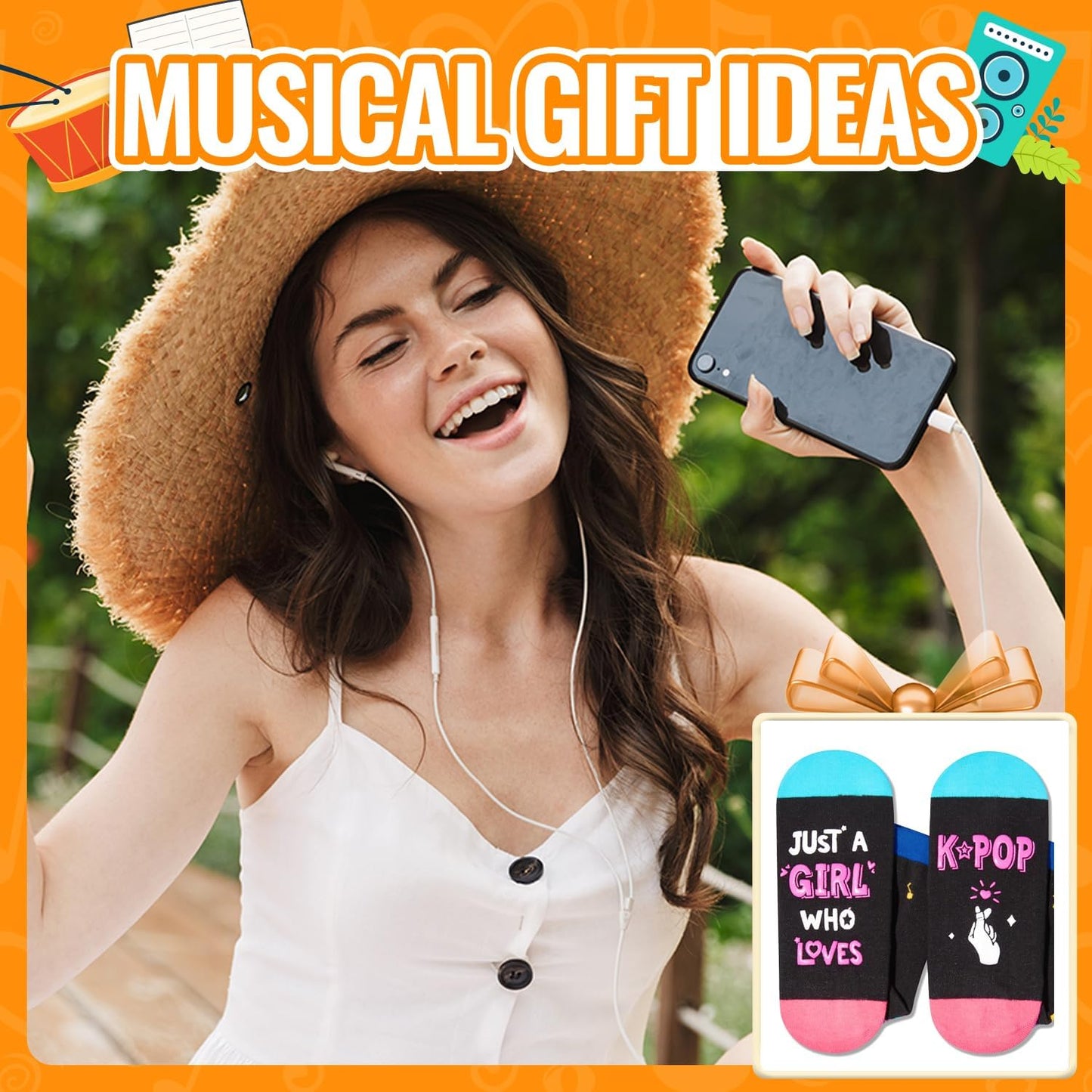 K-Pop Music Socks for Teen Girls | Fun Gifts for Women & Fans
