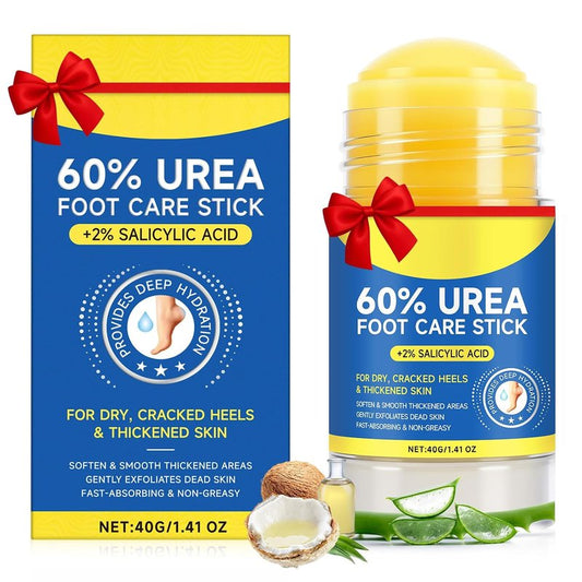 Urea Foot Care Stick - 60% Urea & 2% Salicylic Acid for Deep Hydration | Maximum Strength Moisturizer for Dry, Cracked Heels & Skin