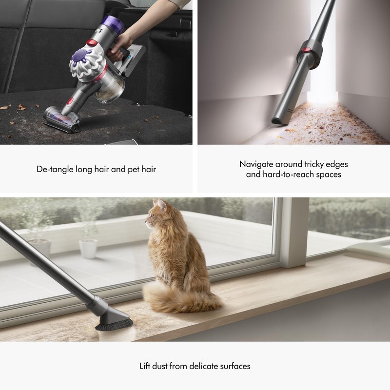 Dyson V8 Plus Cordless Vacuum, Cleans Hard Floors and Carpets, Detangles, Converts to Handheld, 115AW, 2 Power Modes, Up to 40 Minutes¹