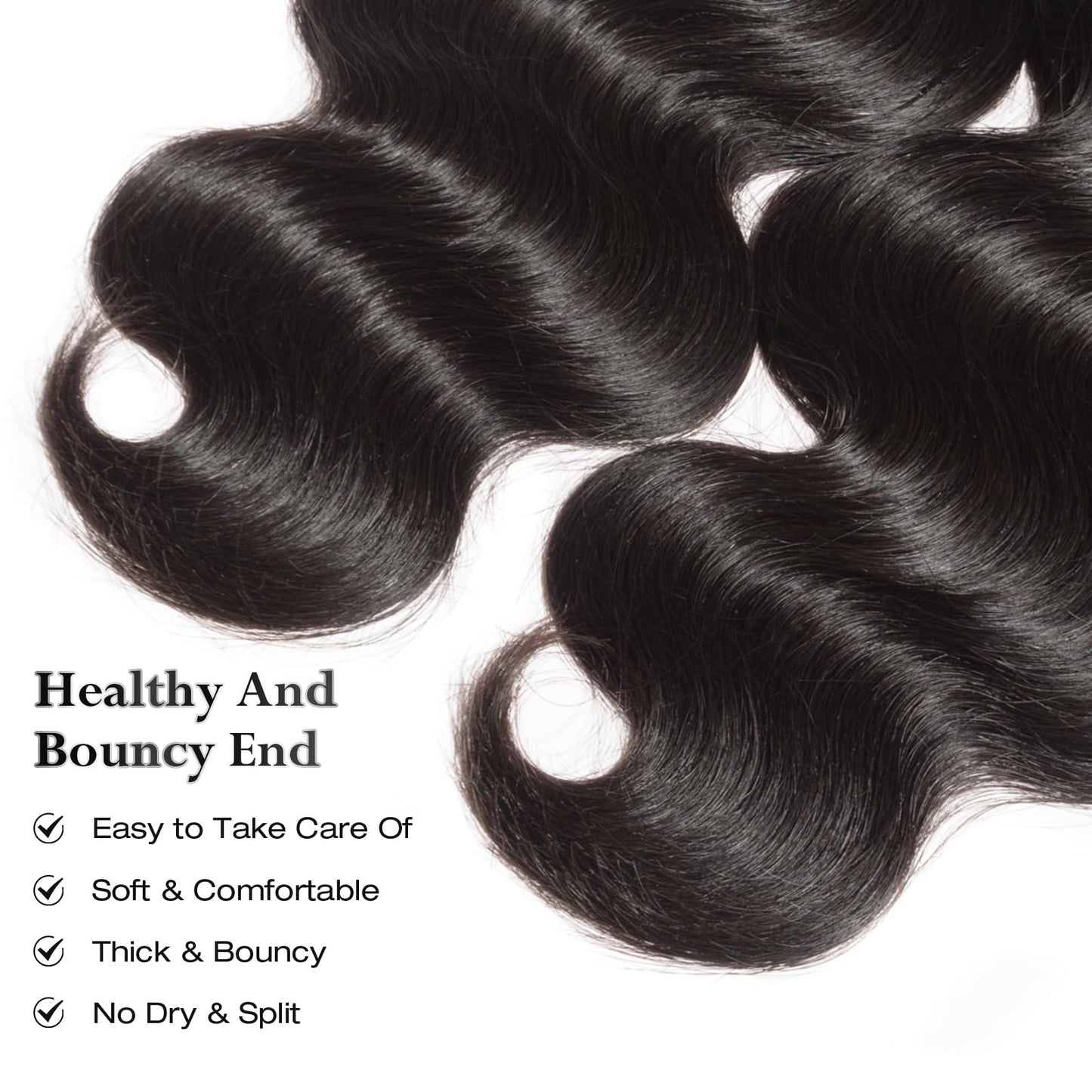 ASHINE Human Hair Bundles Body Wave, Unprocessed Cambodian Raw Hair Bundles for Women Natural Black 14 16 18 Inch, Keep Soft and Silky After Multiple Washes