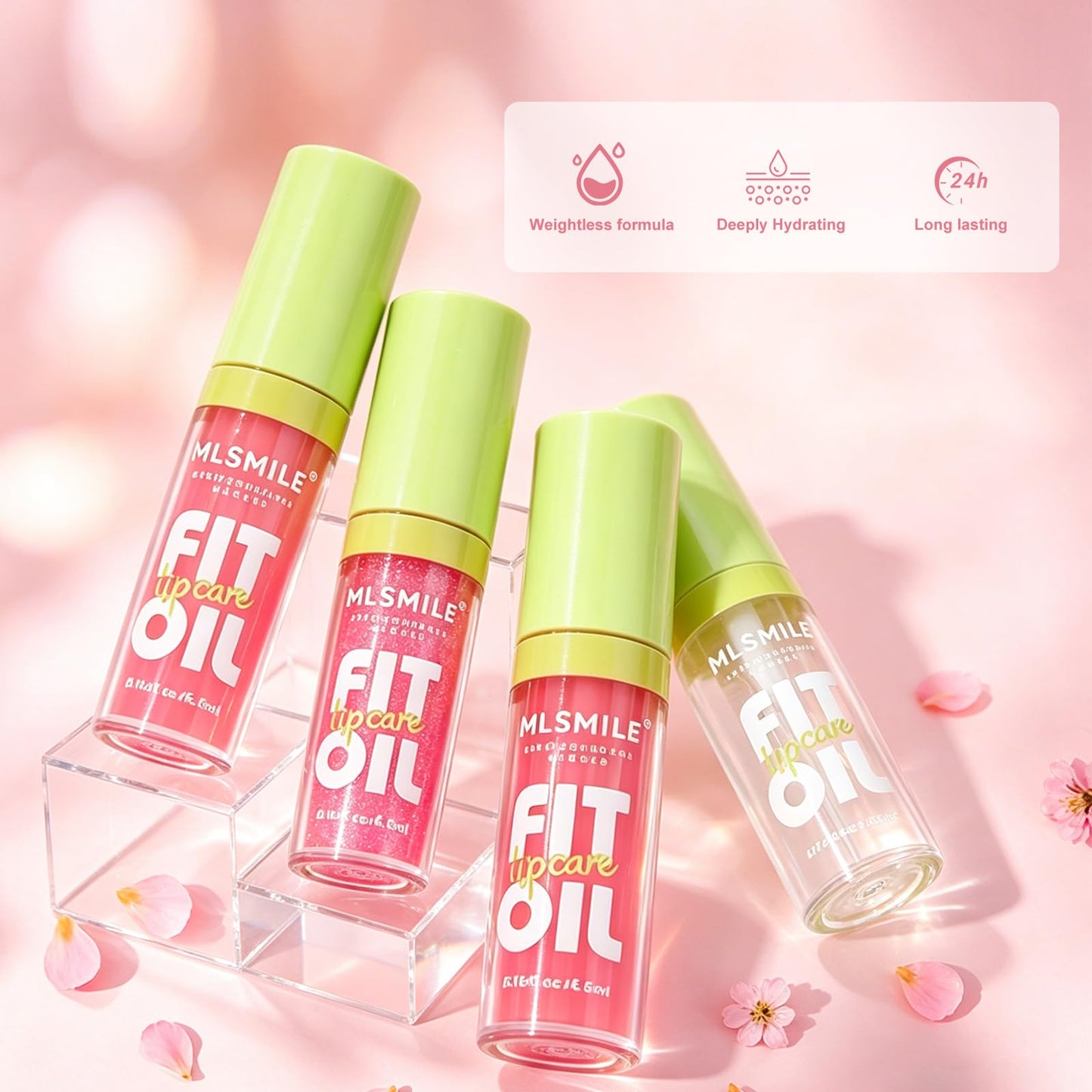 Lissymuse 4 Pack Hydrating Lip Gloss Plumping Glow Fat Lip Oil Lipgloss