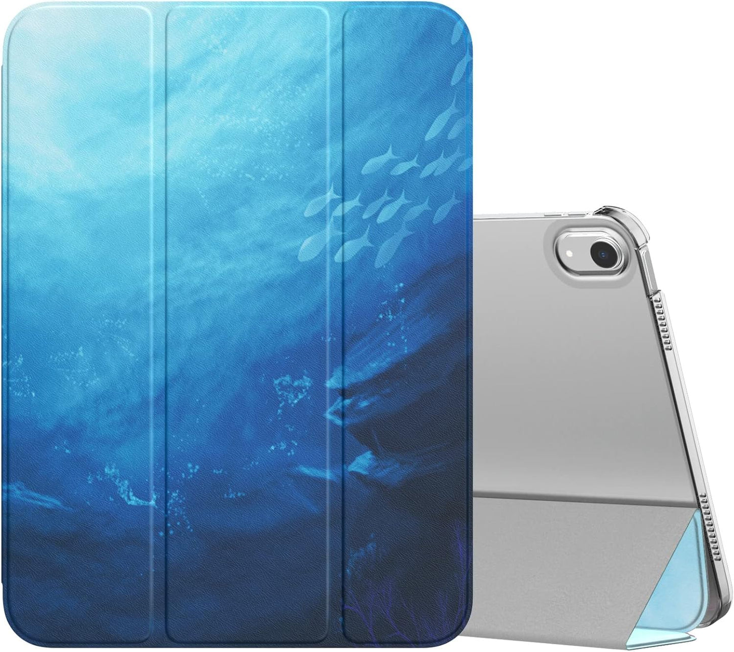 iPad 11th & 10th Generation Case - Slim Hard PC Translucent Back Cover | Navy Blue, Auto Wake/Sleep Support