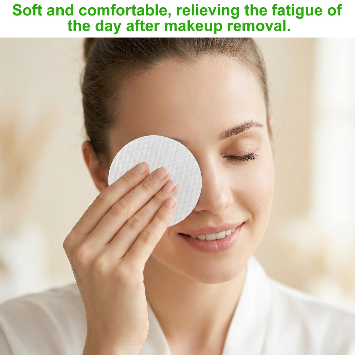 150 Pcs Extra Large Cotton Rounds for face, 3.14" Round Lint-Free Soft Cotton Pads for Makeup Removal, Nail Polish, Cleansing Face and Toner Application Use Wet or Dry