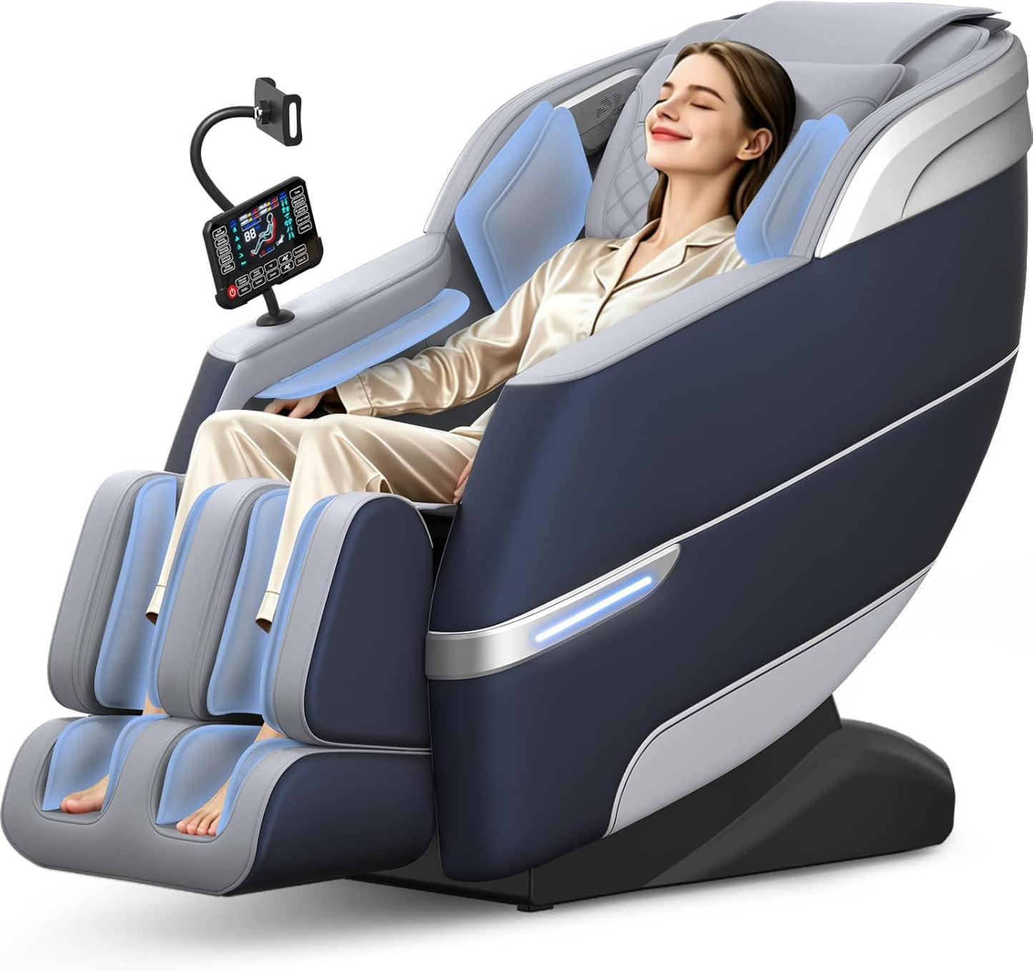 YONISEE 4D Massage Chair - Full Body Shiatsu Recliner with AI Control, Heating & Bluetooth | Zero Gravity SL-Track Design