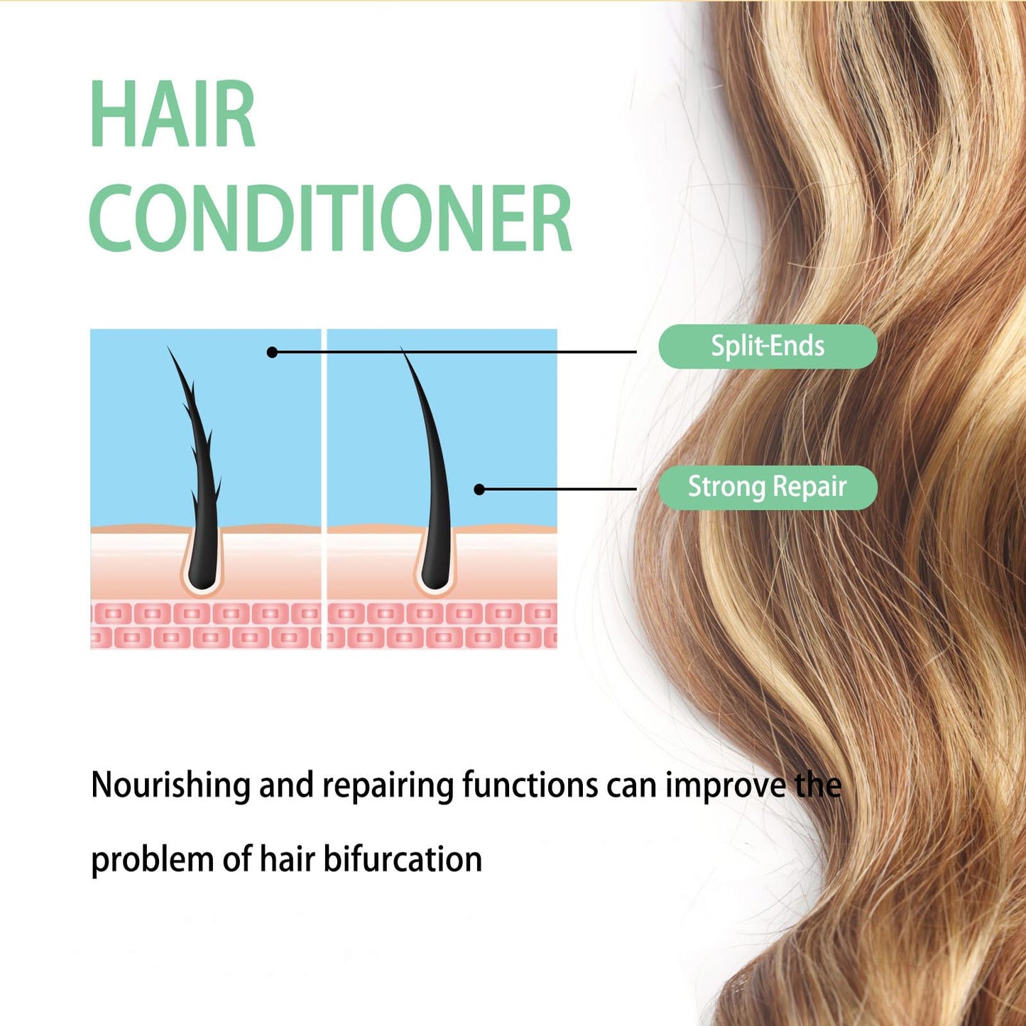 Steriqotu Polypeptide Keratin, Polypeptide Keratin Hair Mask,Collagen Hair Mask,Hair Treatment For Lasting For Dry Damaged Hair (1PC)
