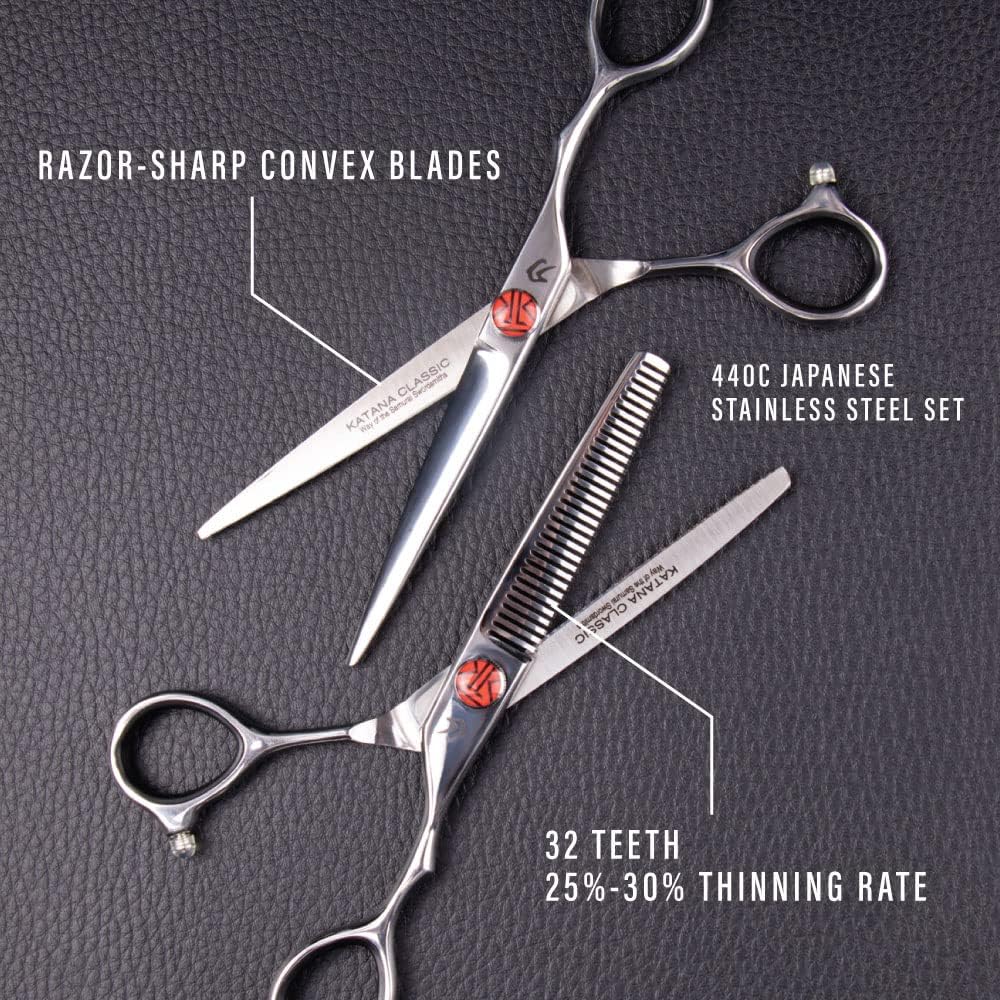 Tokko Shears Katana Classic 6.5" Professional Shear Set | Premium 440C Japanese Steel for Barbers & Stylists