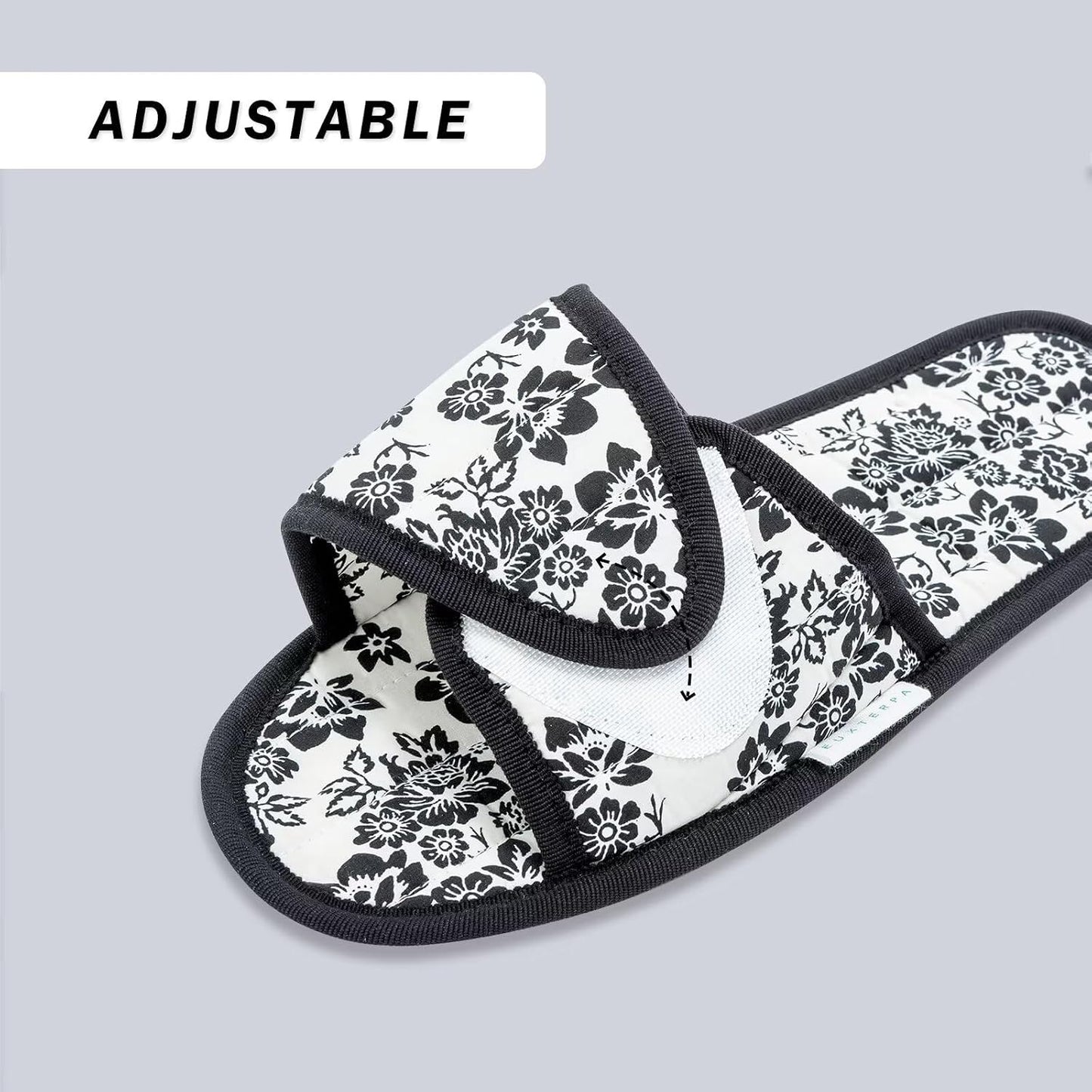 Women’s Travel Slippers - Lightweight Adjustable Foldable Design | Easy Carry with Storage Bag
