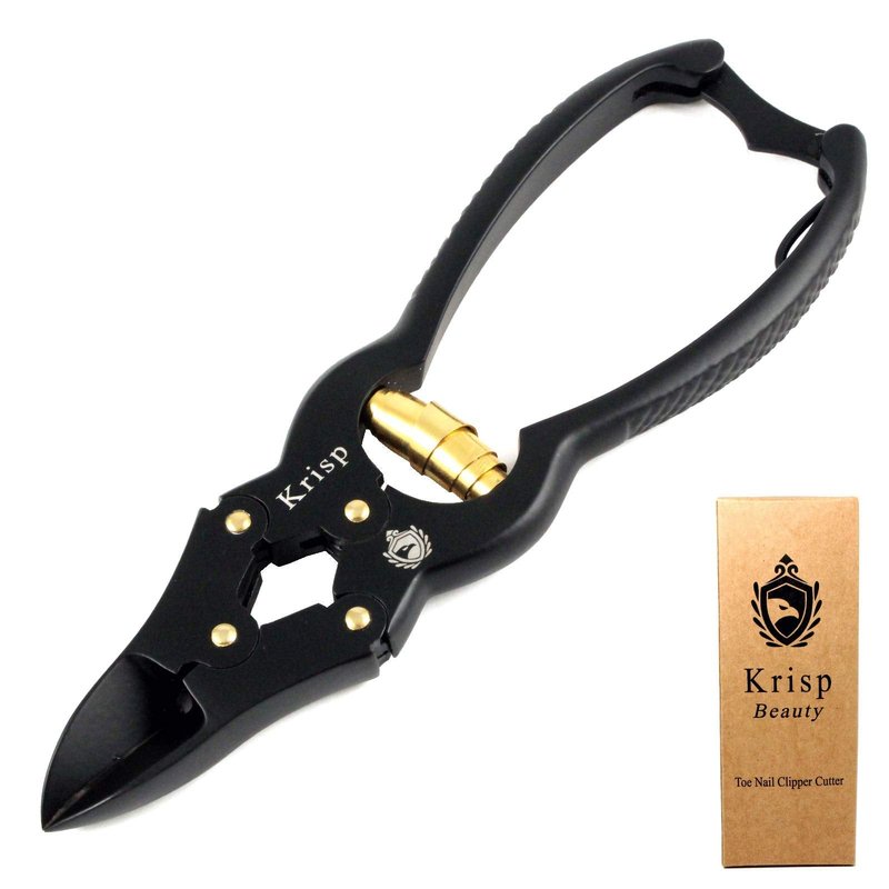 Toenail Clippers - Professional Podiatrist Toenail Clippers for Thick Nails for Seniors - Heavy Duty Nail Clippers Cutter Trimmer for Men Women Podiatry Tools Stainless Steel Toenail Scissors by Krisp