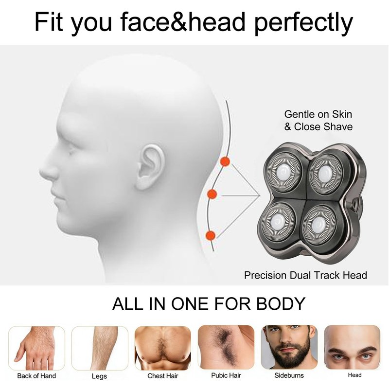 Replacement Blade Compatible with Skulls Pitbull,Palm & Butterfly Kiss Shavers,Detachable Blade Refill for Skulls Blad Shaver - Rotary Heads Design for Smooth Shaving (1 Pack)