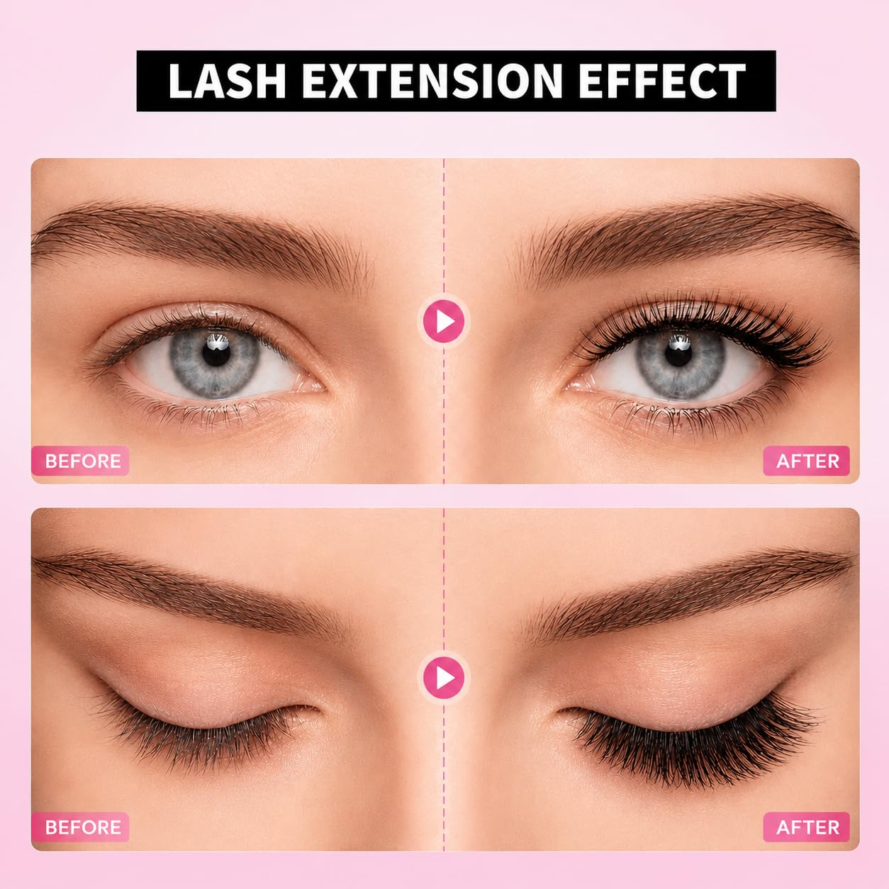 Vevela Magnetic Eyelashes Kit, 1 Pair Magnetic Lashes Natural Look with Applicator, No Glue Needed & Reusable，Easy to Wear and Remove (VE-US-YC-1D01)