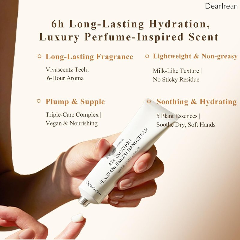 Moisturizing Hand Cream - Natural Scented Lotion for Dry Cracked Skin | Mini Travel Size 1.18 Oz