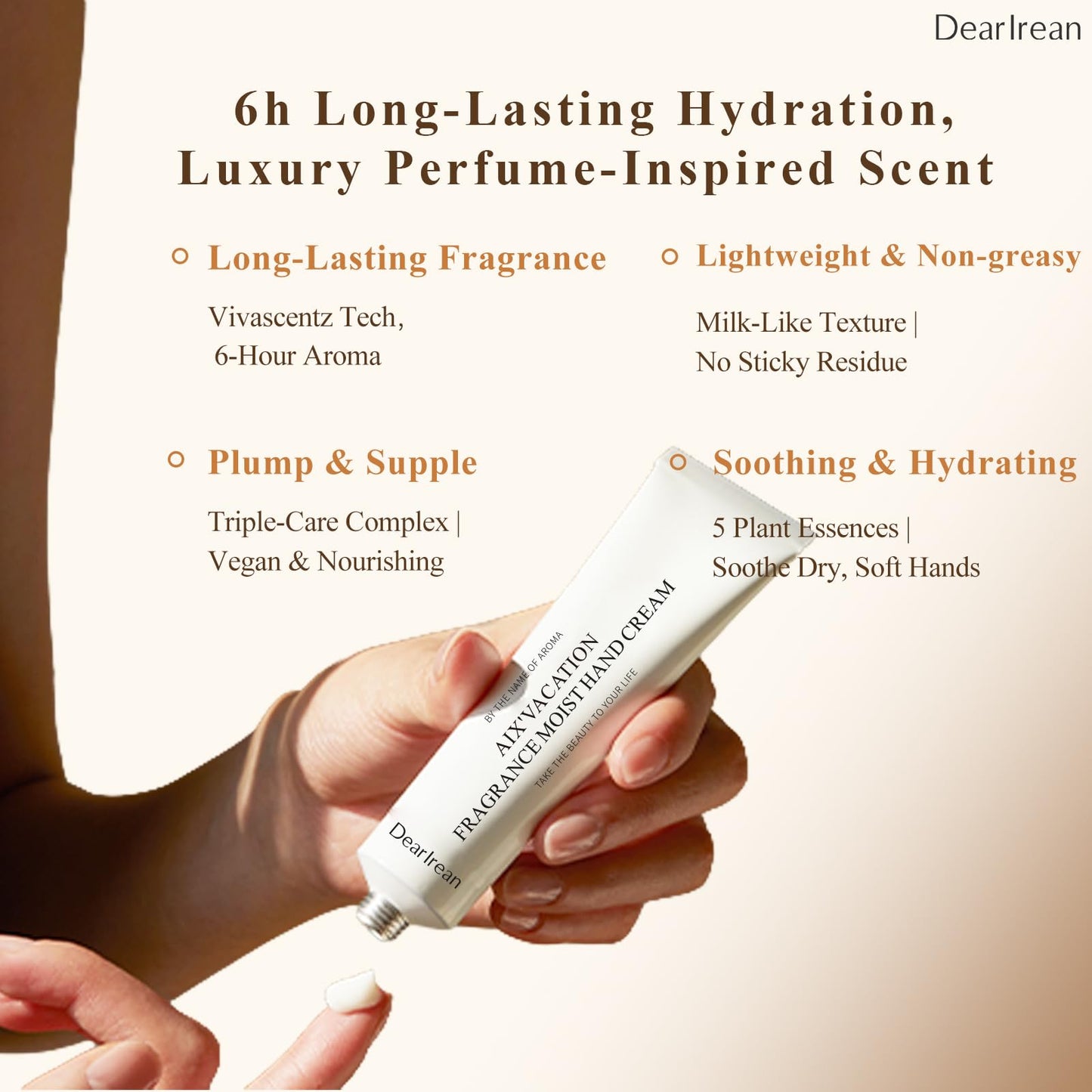 Dear Irean Hand Cream, Moisturizing Hand Lotion for Extremely Dry Cracked Hands Skin, Small Travel Size Natural Scented Hand Lotion Gifts for Women & Men, 1.18 Oz (YOUNG FOLKS)