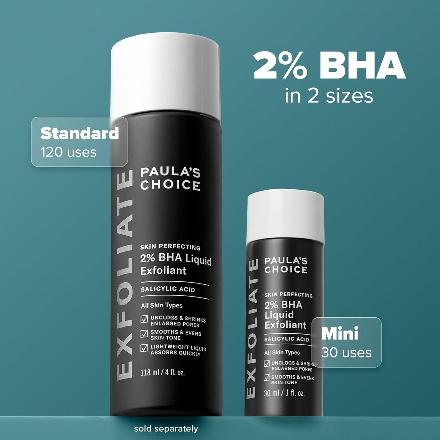 Paula's Choice 2% BHA Liquid Exfoliant - Salicylic Acid Facial Polish for Pores & Fine Lines | Fragrance-Free, 4 oz
