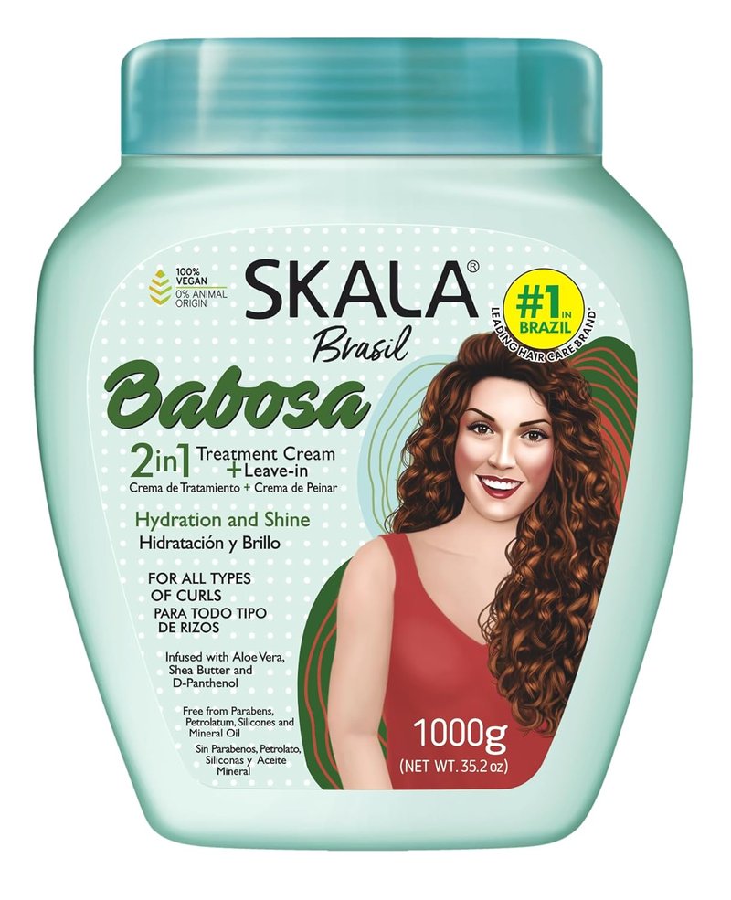 SKALA 2-in-1 Curl Treatment Cream & Leave-In Conditioner - Hydrating Formula for All Curl Types | 35.2 oz