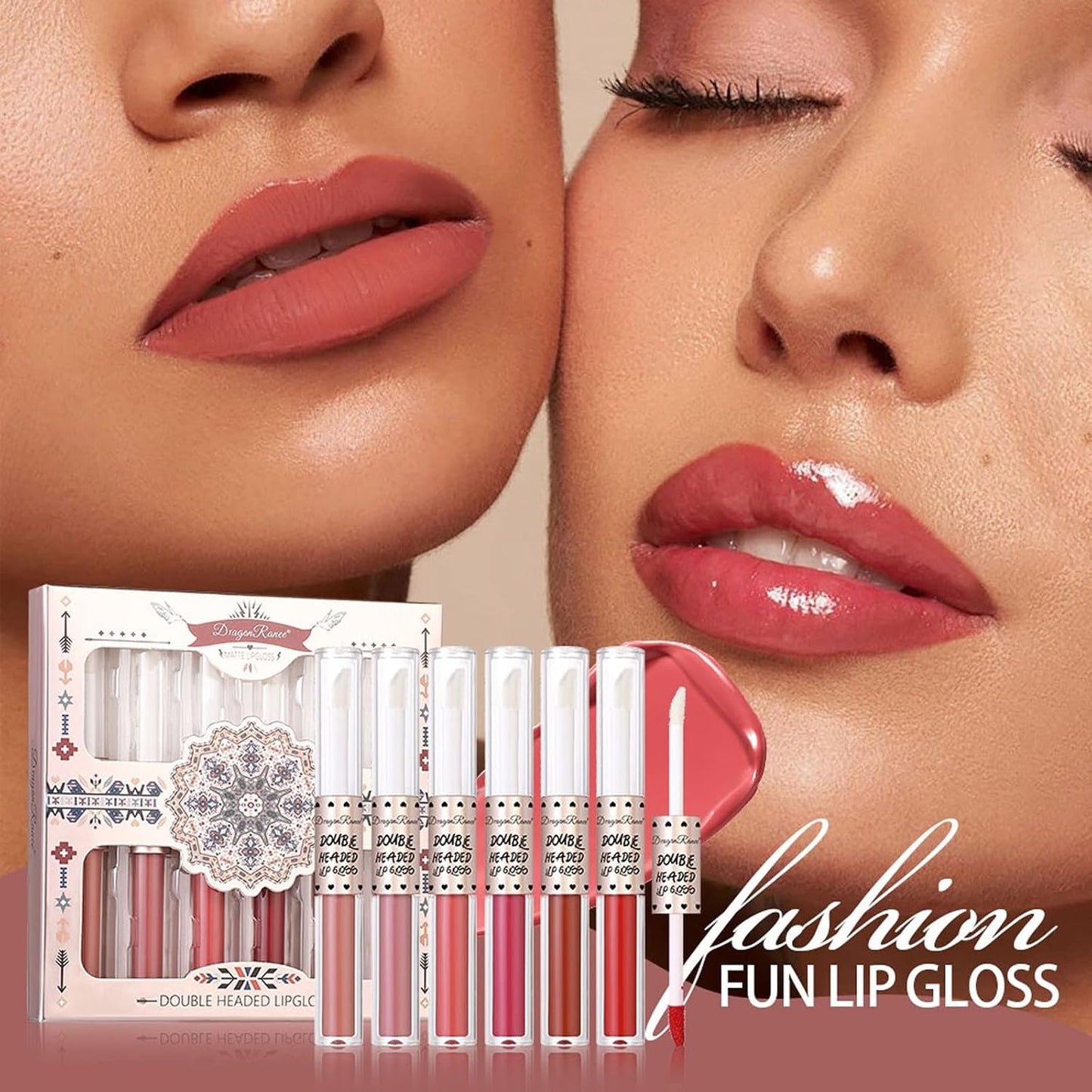 Lip Gloss and Lip Oil Set - 6 Pcs Moist & Matte Long-Lasting Liquid Lipstick | Perfect Gift for Women