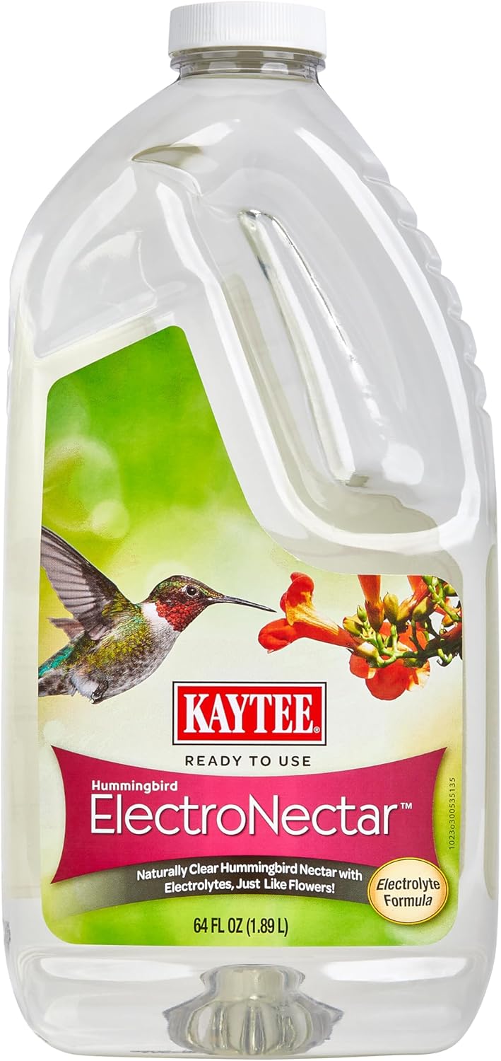 Hummingbird ElectroNectar Wild Bird Food - Ready to Use, 64 Oz | Ideal For Attracting Birds