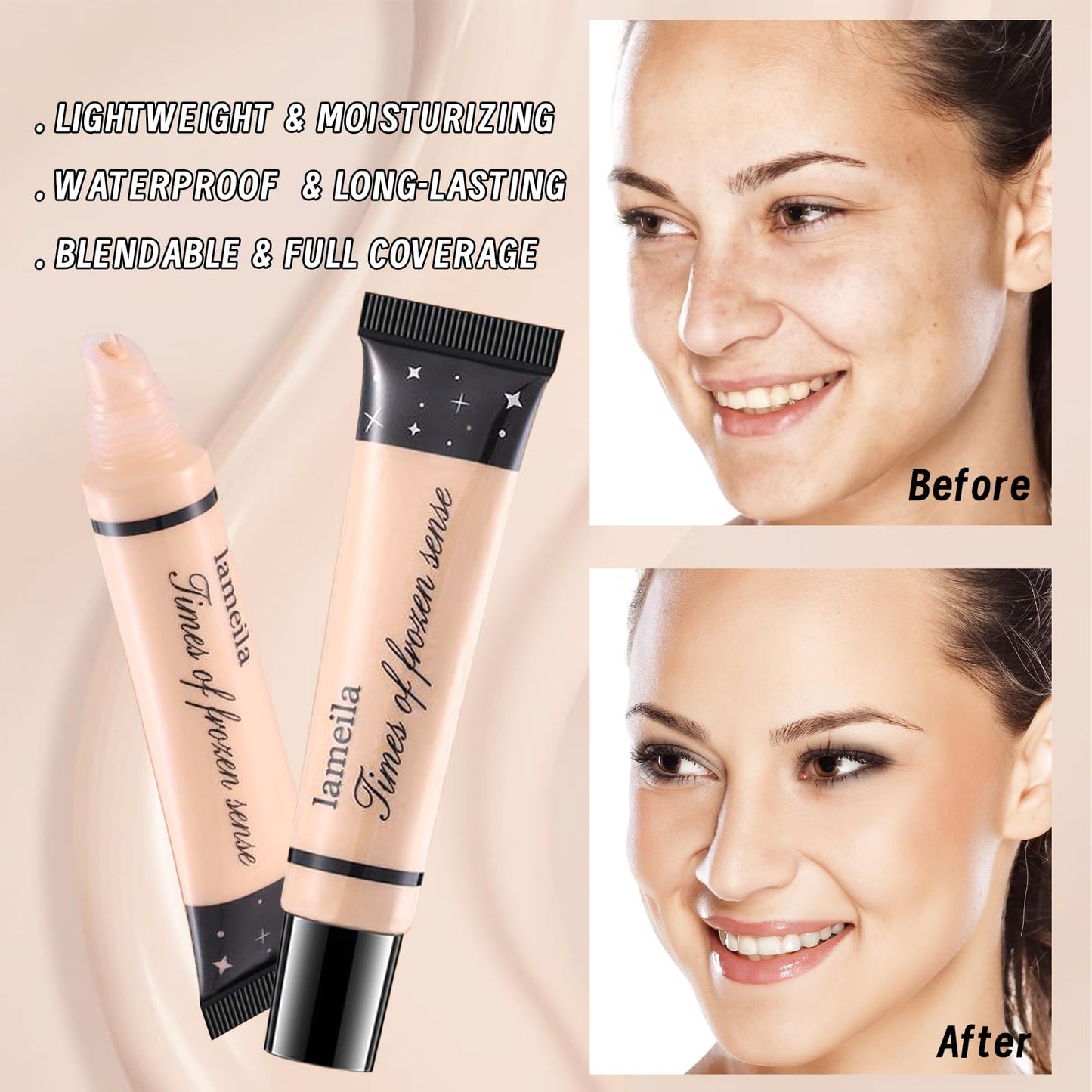 YBUETE Makeup Set Kit for Women Girls Teens, Makeup Present Set, Includes 9 Color Eyeshadow, Counter Stick, Foundation, Eyebrow Pencil, Eyeliner, Mascara, Lip Gloss, 5Pcs Brushes, Sponge