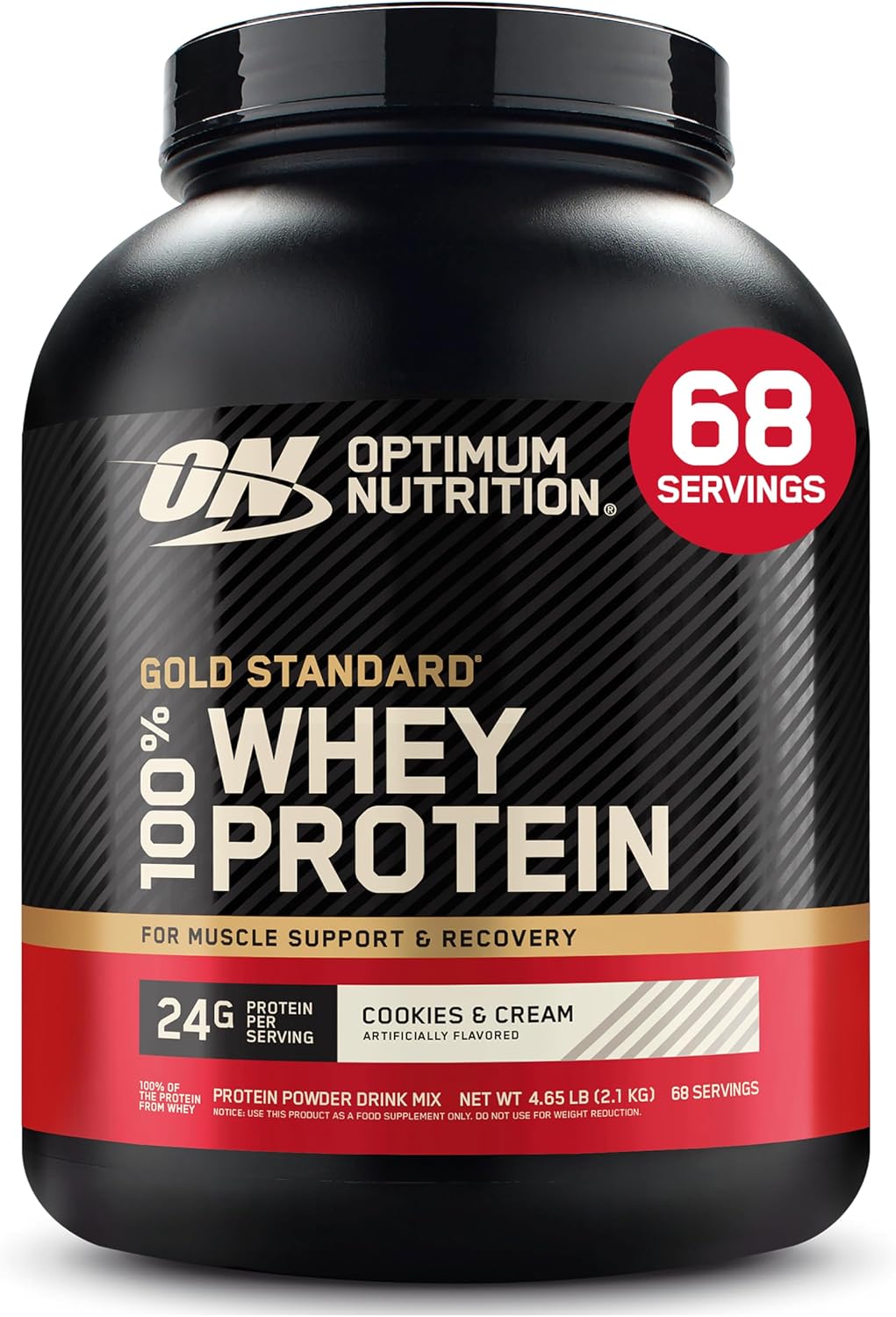 Optimum Nutrition Whey Protein Powder - Double Rich Chocolate Flavor | 1.98 lb Size