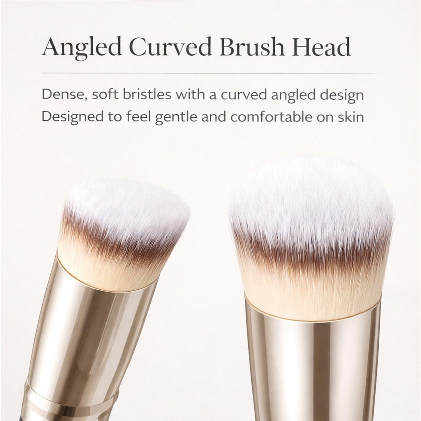 Makeup Brushes Set - 3 Pcs Foundation, Concealer & Eyeshadow Brushes | Angled Tools for Liquid, Cream & Powder Application