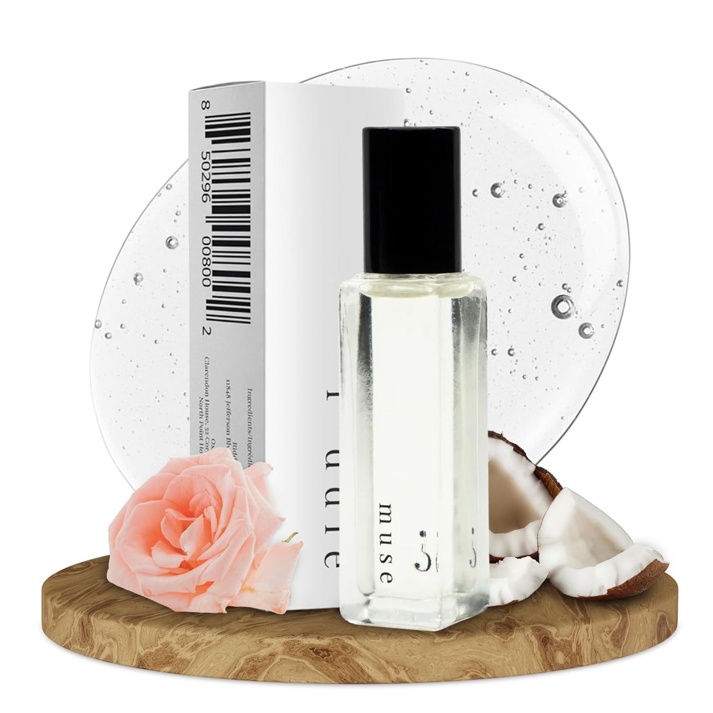 Riddle Oil Muse Roll-On Fragrance - Fruity Citrus Floral Perfume for Women | Mini Rollerball with Coconut, Peony, Magnolia, Bergamot, Sandalwood, Amber