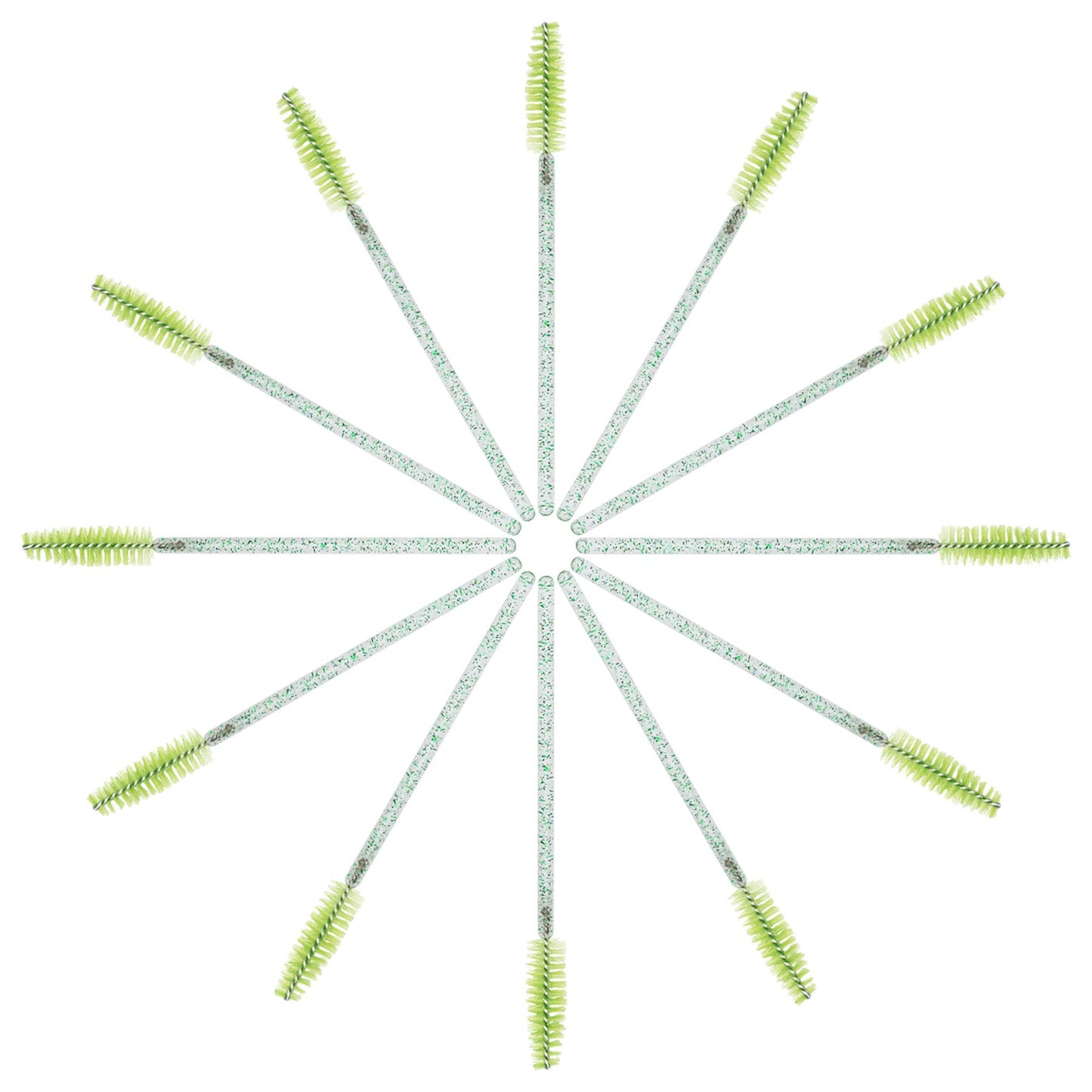 tifanso 200PCS Spoolie Eyelash Brush - Disposable Mascara Brush Wand for Lashes, Eyebrow Eyelash Extension Supplies (Green)