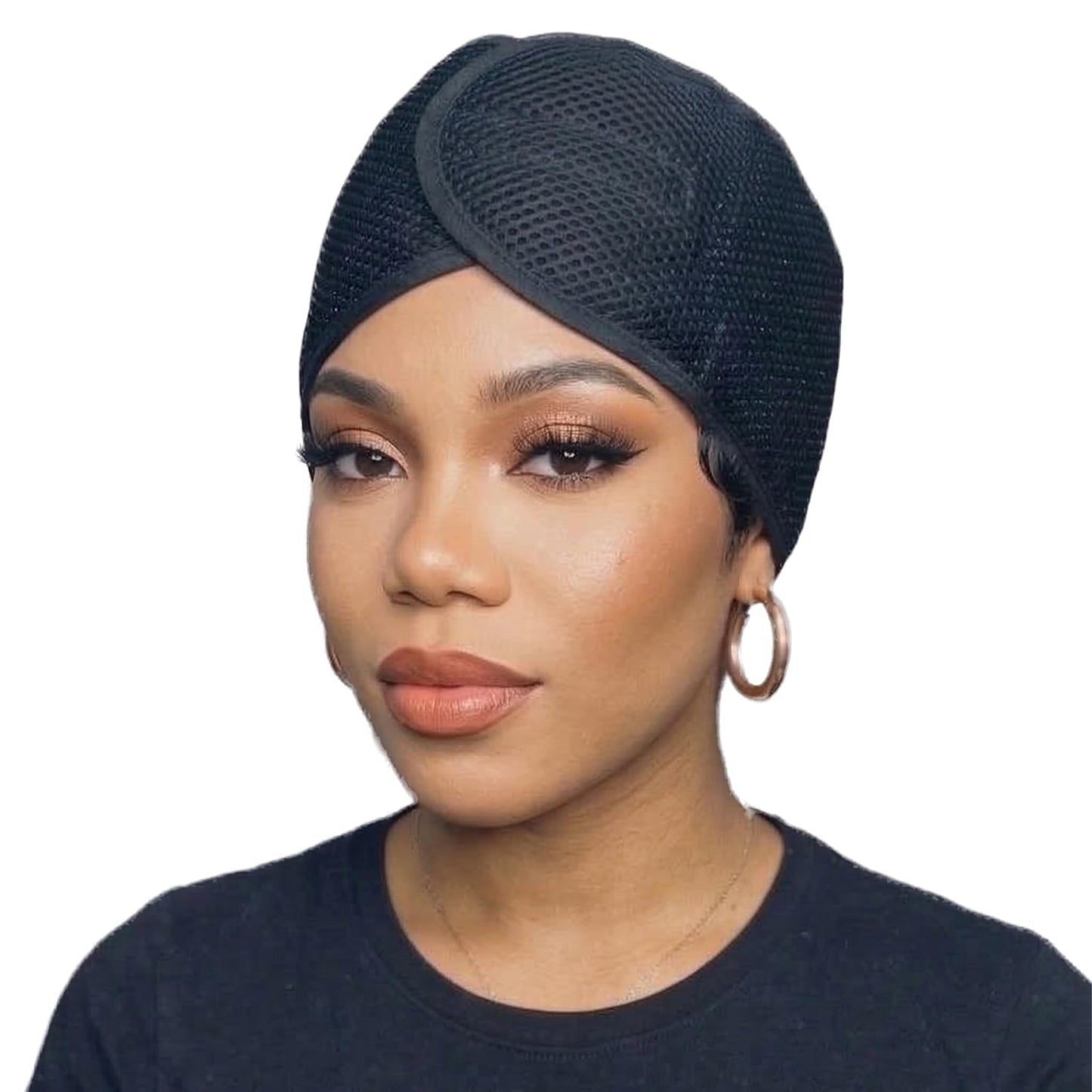 DONNA Deluxe Foam Mesh Wrap with Vitamin E, Head Wraps for Black Women, Hair Wrap for Sleep, Hair Nets for Sleeping, Mesh Hair Wrap, Silk Head Wrap, 1pc