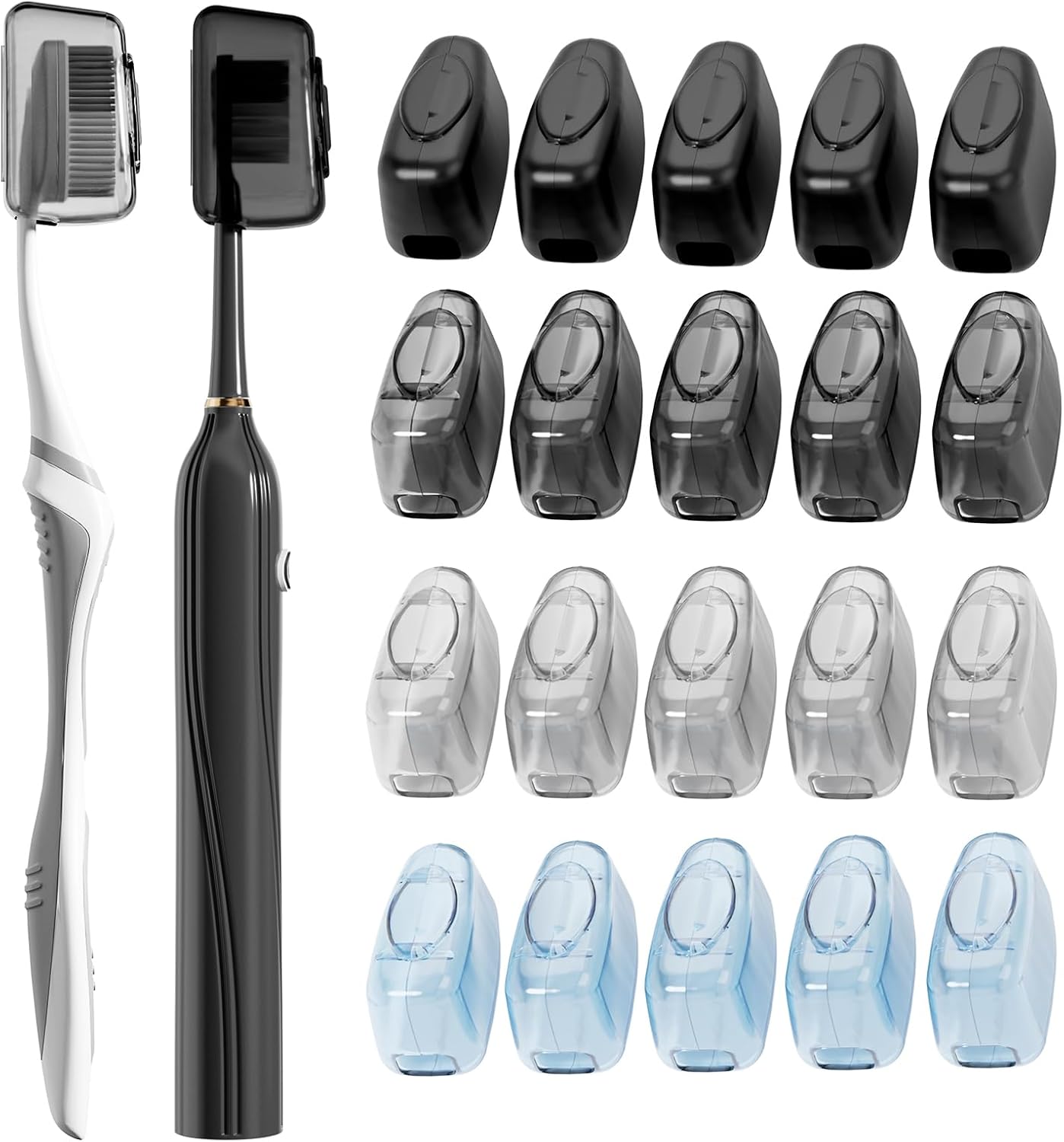Toothbrush Covers - 100 Pack Universal Fit for Electric & Manual Brushes | Reusable Travel & Home Protectors - Multicolor