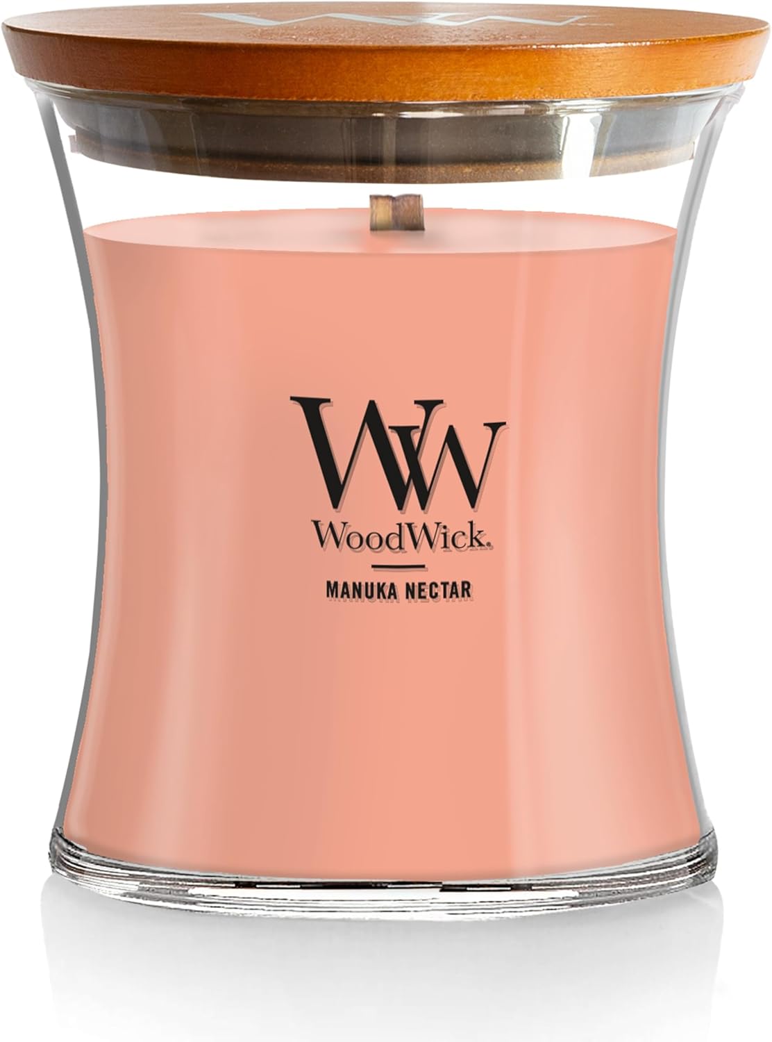 WoodWick Medium Hourglass Candle - White Tea & Jasmine Scent | 9.7oz, Crackling Burn, Perfect for Gifting (Pack of 4)