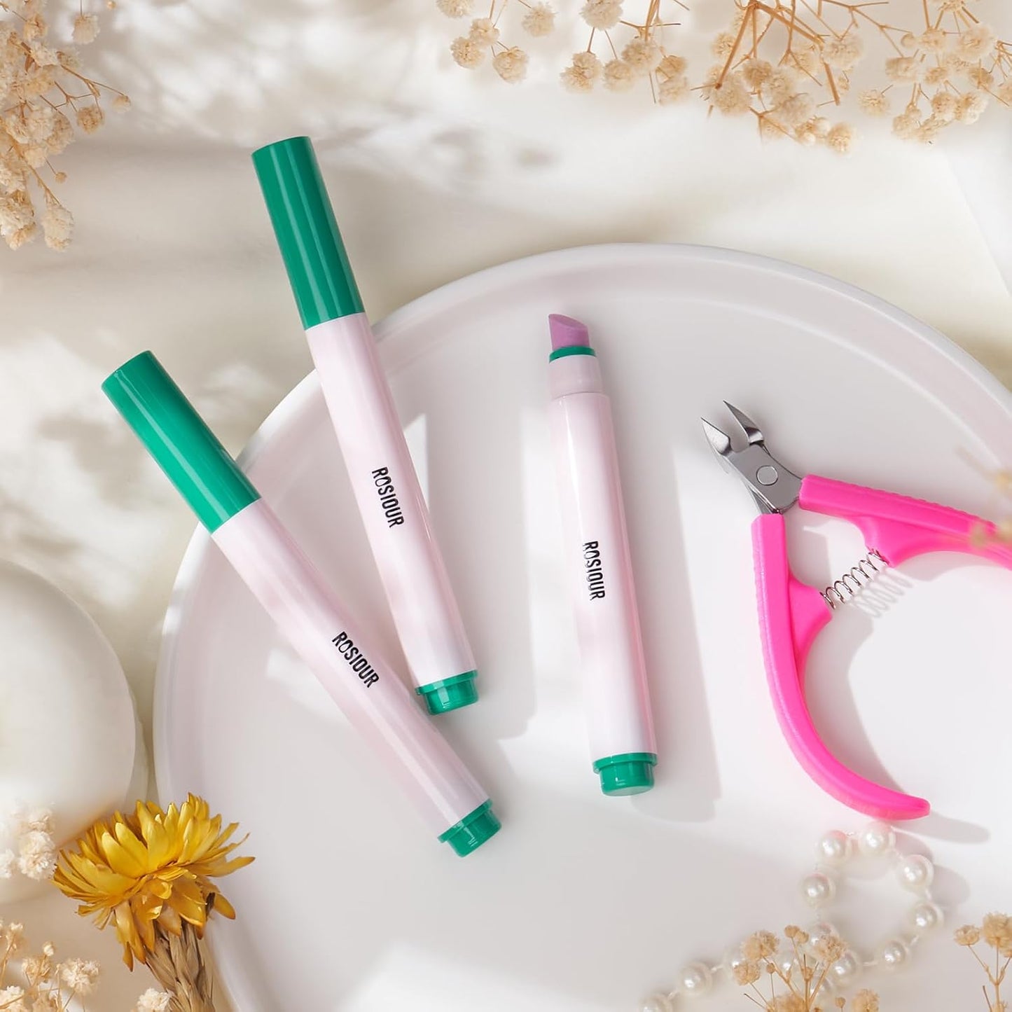 Ceramic Cuticle Oil Pusher Pen | 3-in-1 Cuticle Remover & Nail Care Tool for Hangnails, Dry Nails, Moisturizing