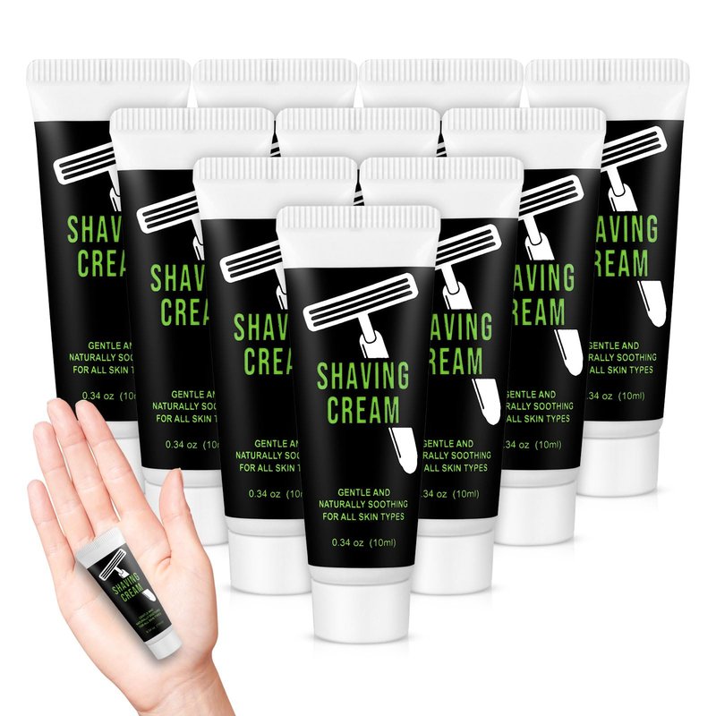 10ml/0.35fl oz Shaving Cream Bulk Travel,Disposable Shaving Cream in Bulk Travel Shave Cream for Homeless Hotel