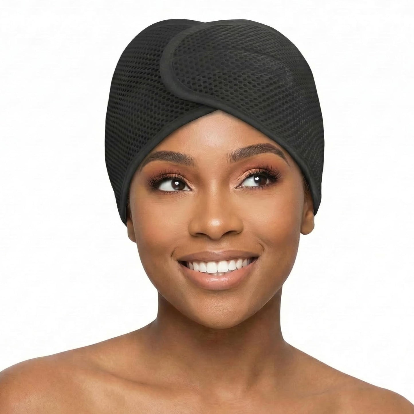 DONNA Deluxe Foam Mesh Wrap with Vitamin E, Head Wraps for Black Women, Hair Wrap for Sleep, Hair Nets for Sleeping, Mesh Hair Wrap, Silk Head Wrap, 1pc