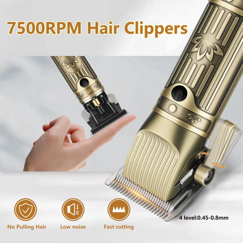 Saoilli Hair Clippers for Men Professional,Beard Trimmer Hair Trimmer Kit,Cordless Clippers and Trimmers Set,Electric Razor Shavers for Men,Nose Trimmer Mens Grooming Kit for Barber,LED Display