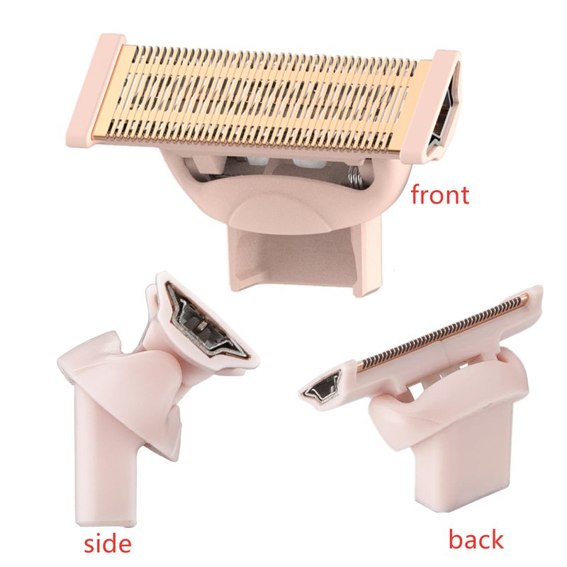 2 Pack Body Razor Replacement Heads for Flawless Nu Razor and Finish Touch Replacement Blades for Women,Rose Gold