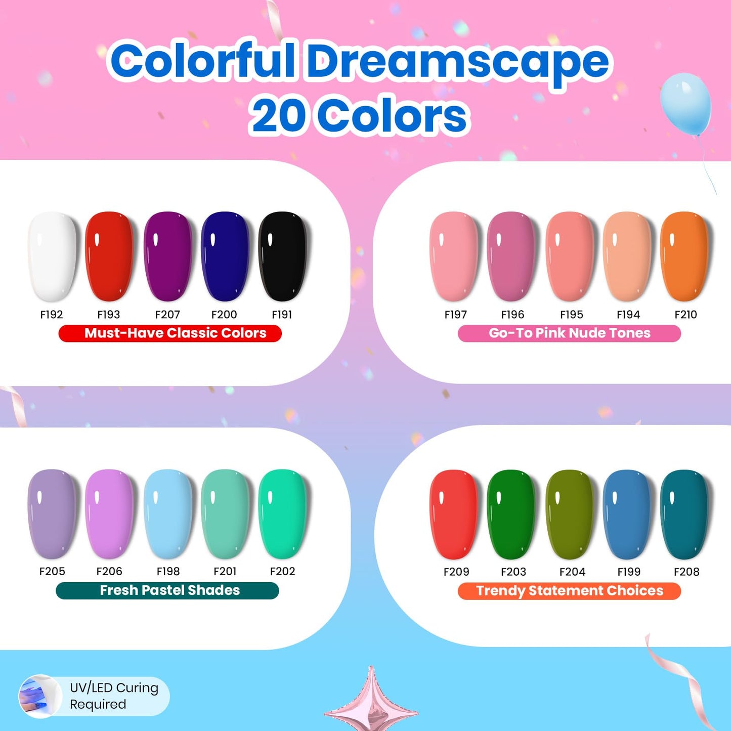 Beetles Gel Nail Polish Kit with UV Light - 31Pcs Nail Polish Set Popular Color Gel with Base and Matte&Glossy Top Coat Soak Off All Season DIY Manicure Kit Art Gifts for Women