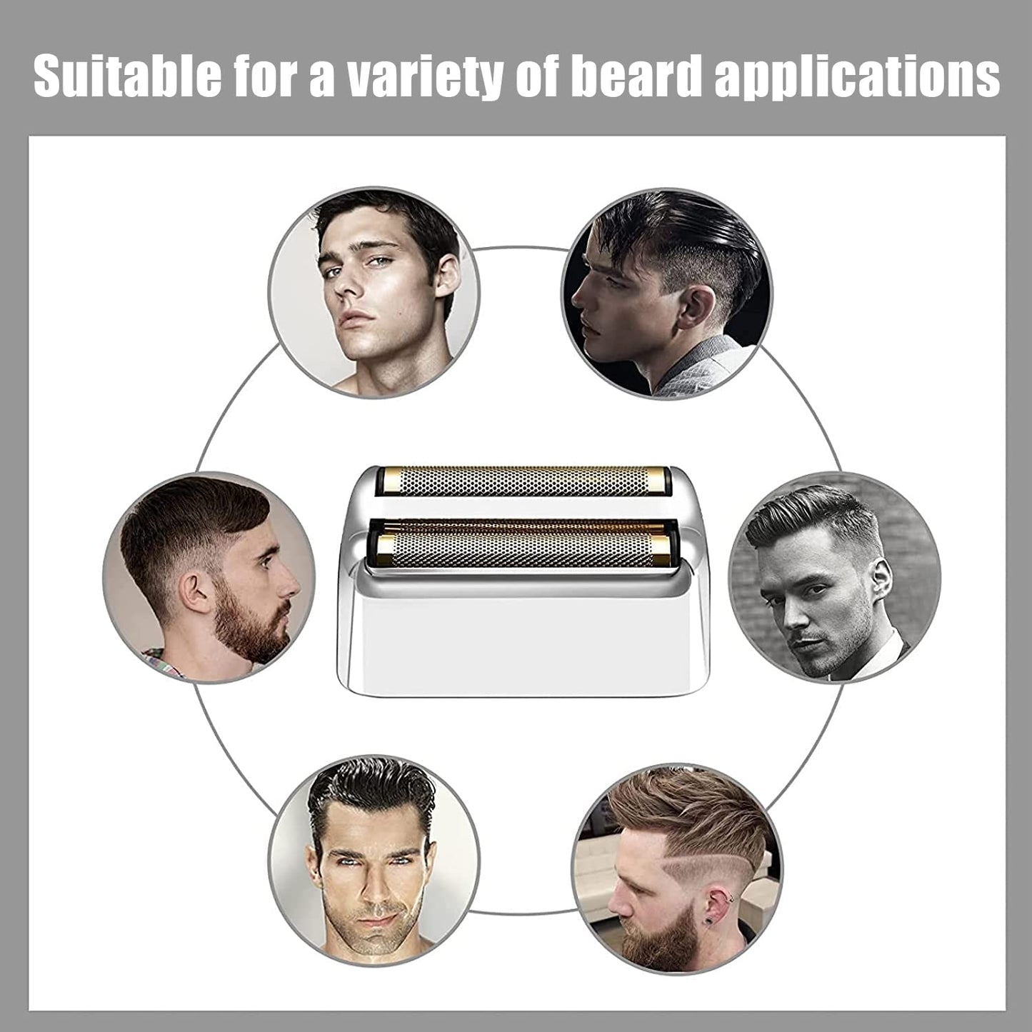 BaBylissPRO Shaver Replacement Foil & Cutters - 2PC Silver Compatible with Double FXFS2